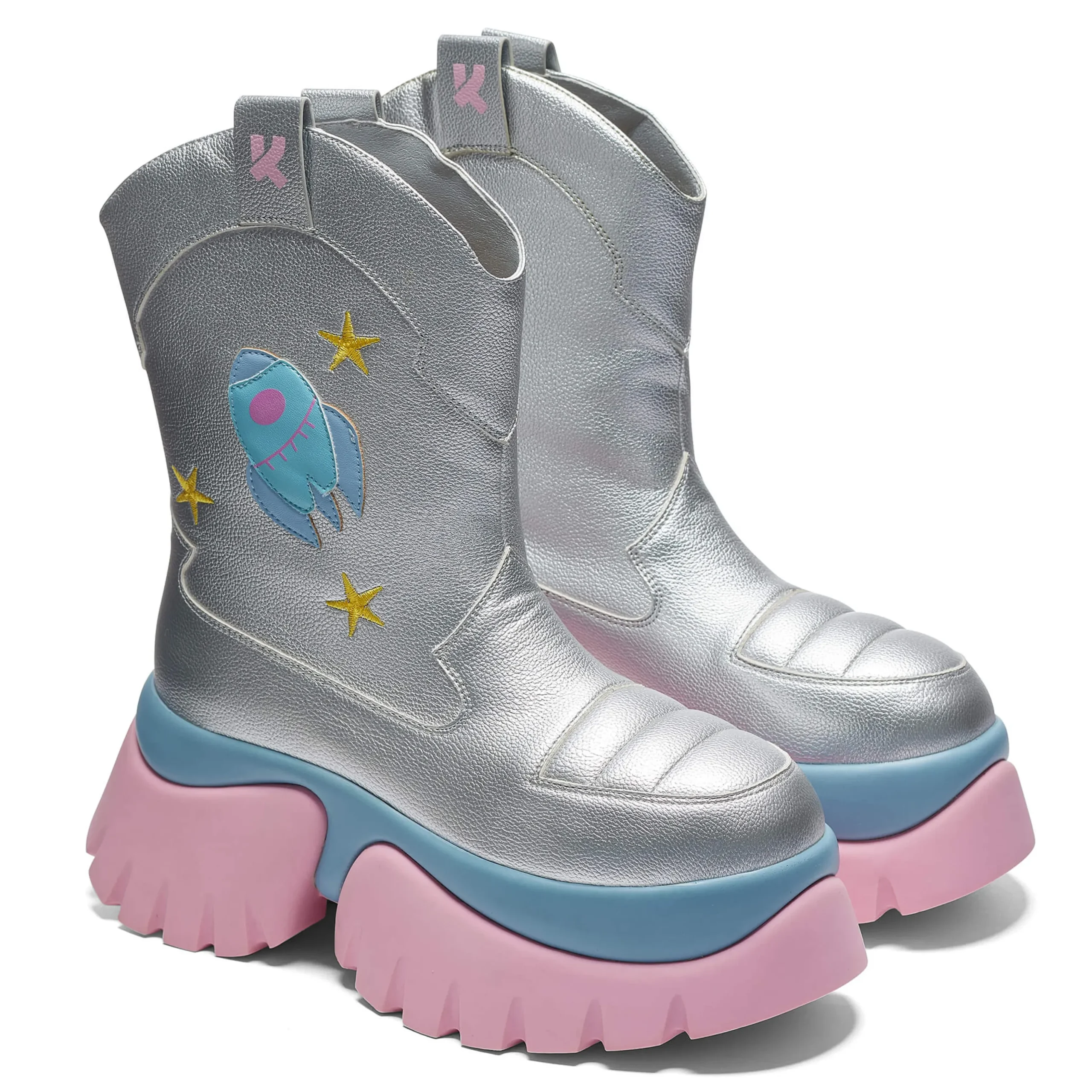 KOI footwear A Fairytale Galaxy Space Boots - Silver Shop