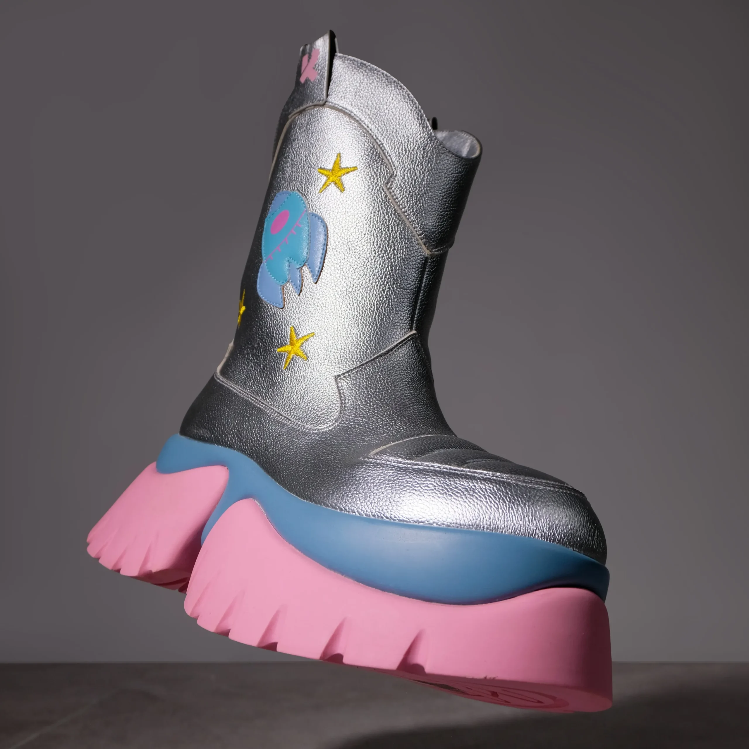 KOI footwear A Fairytale Galaxy Space Boots - Silver Shop