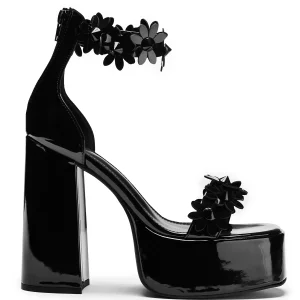 KOI footwear A Secret Arrangement Platform Heels Black Store