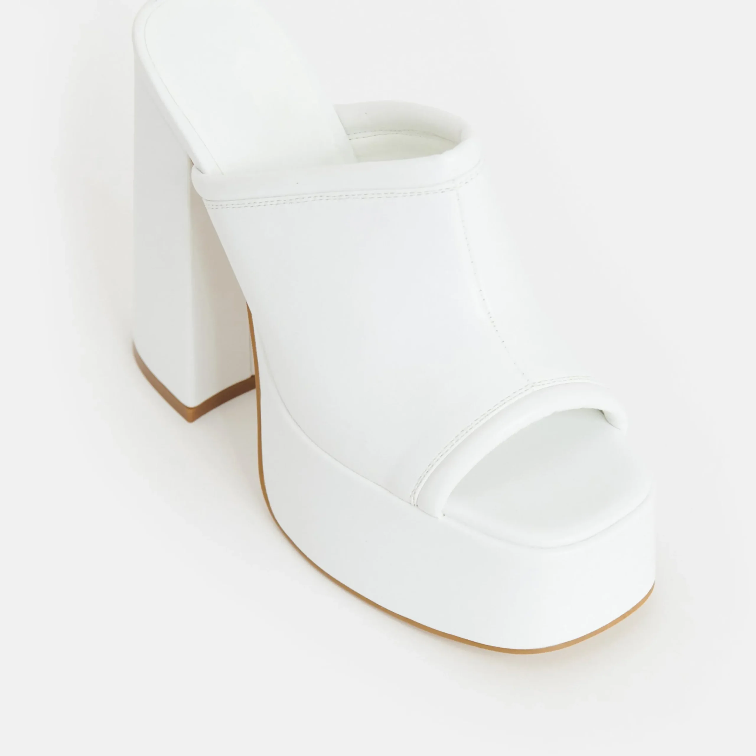 KOI footwear Balsa Heeled Mules White Hot
