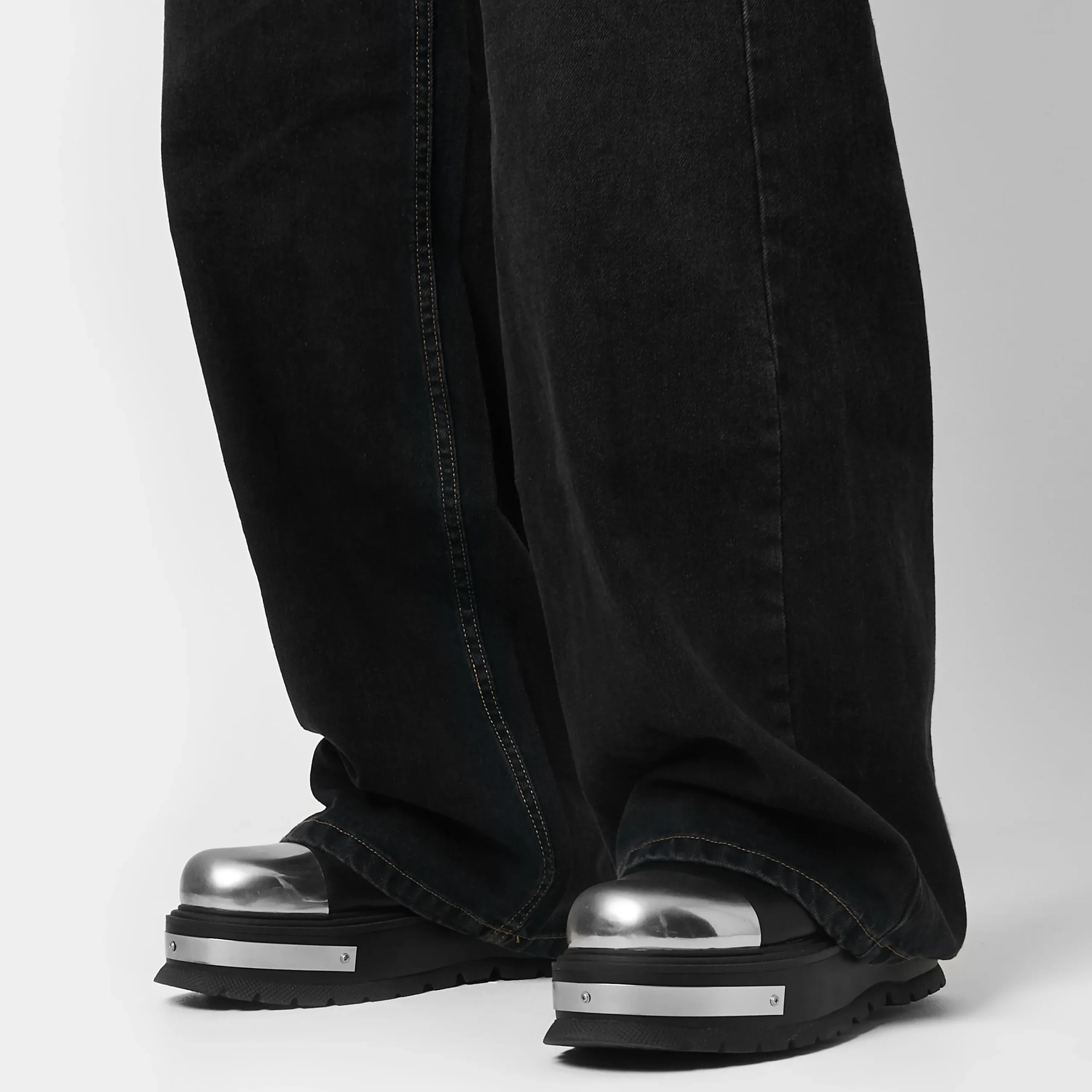 KOI footwear Borin Men's Hardware Platform Boots Black Sale