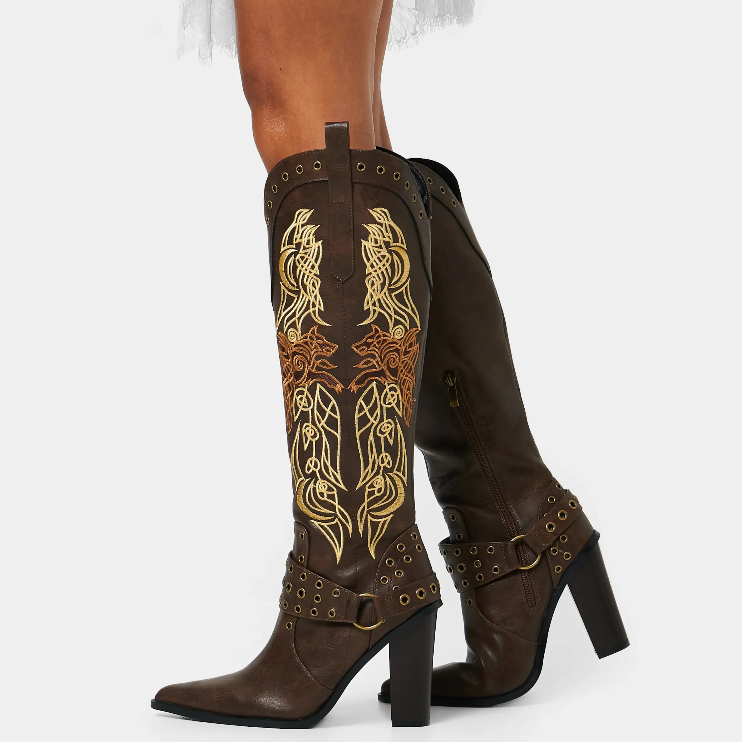 KOI footwear Children Of The Moon Cowboy Boots - Brown Shop