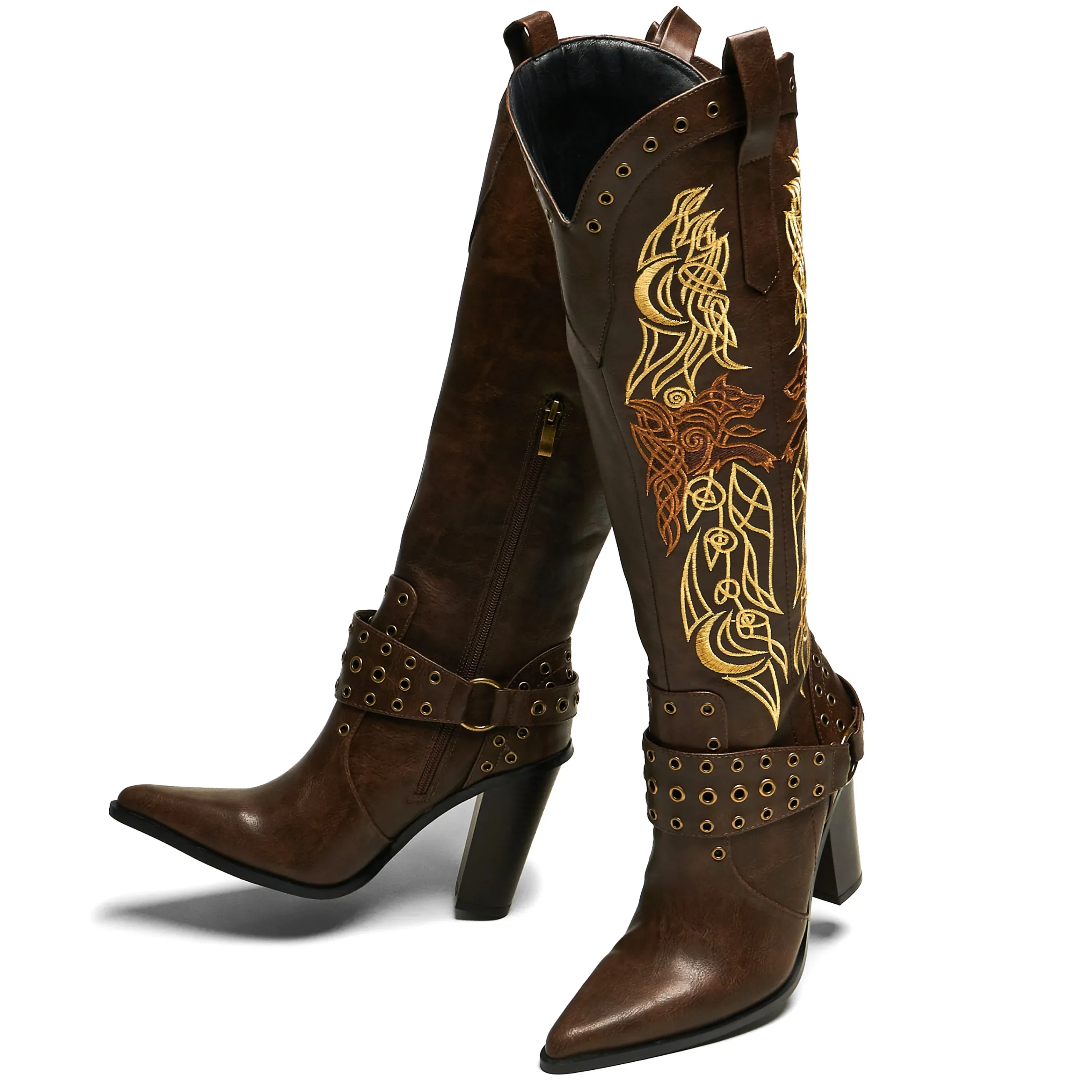 KOI footwear Children Of The Moon Cowboy Boots - Brown Shop