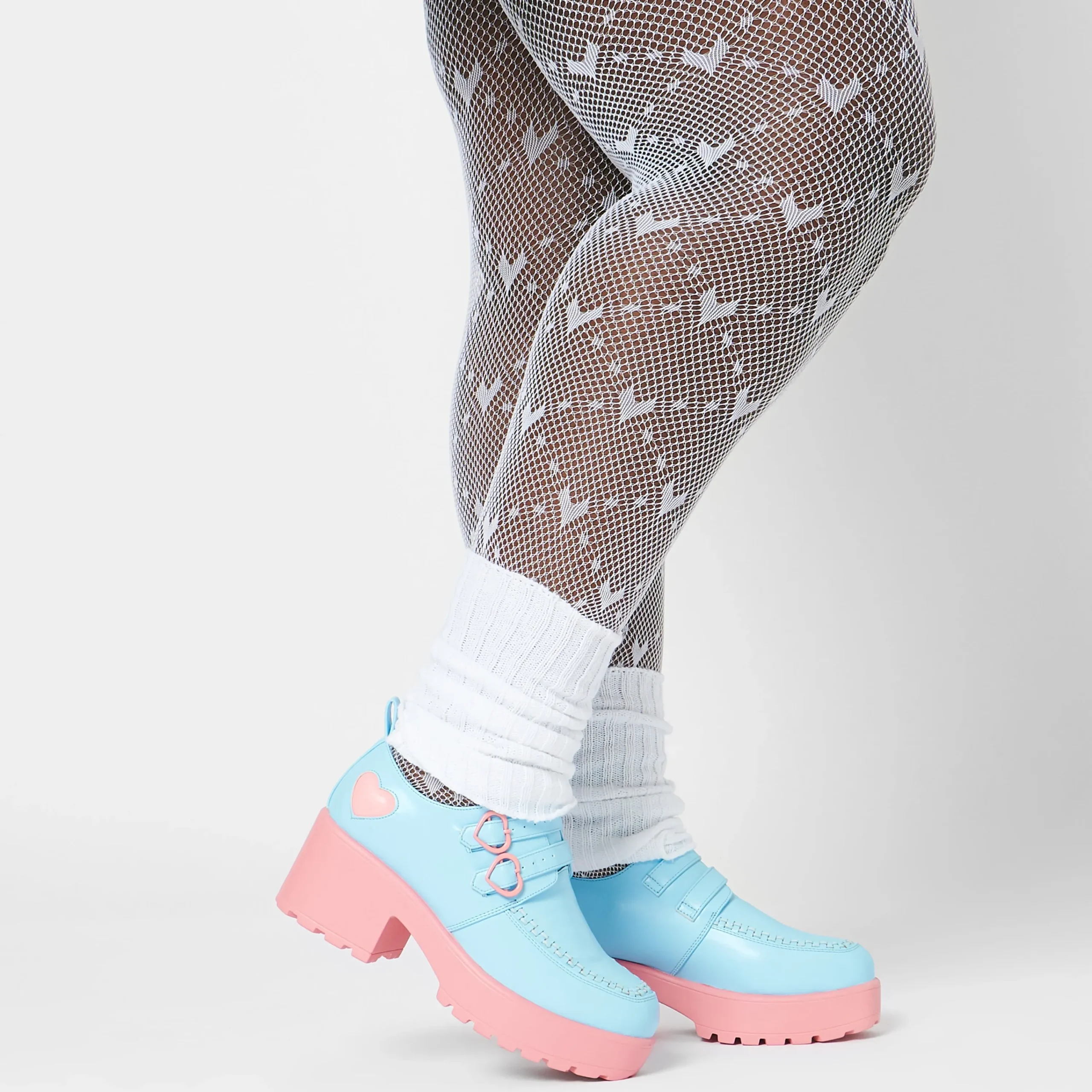 KOI footwear Cotton Candy Dreamscape Oxford Platform Shoes - Blue Cheap