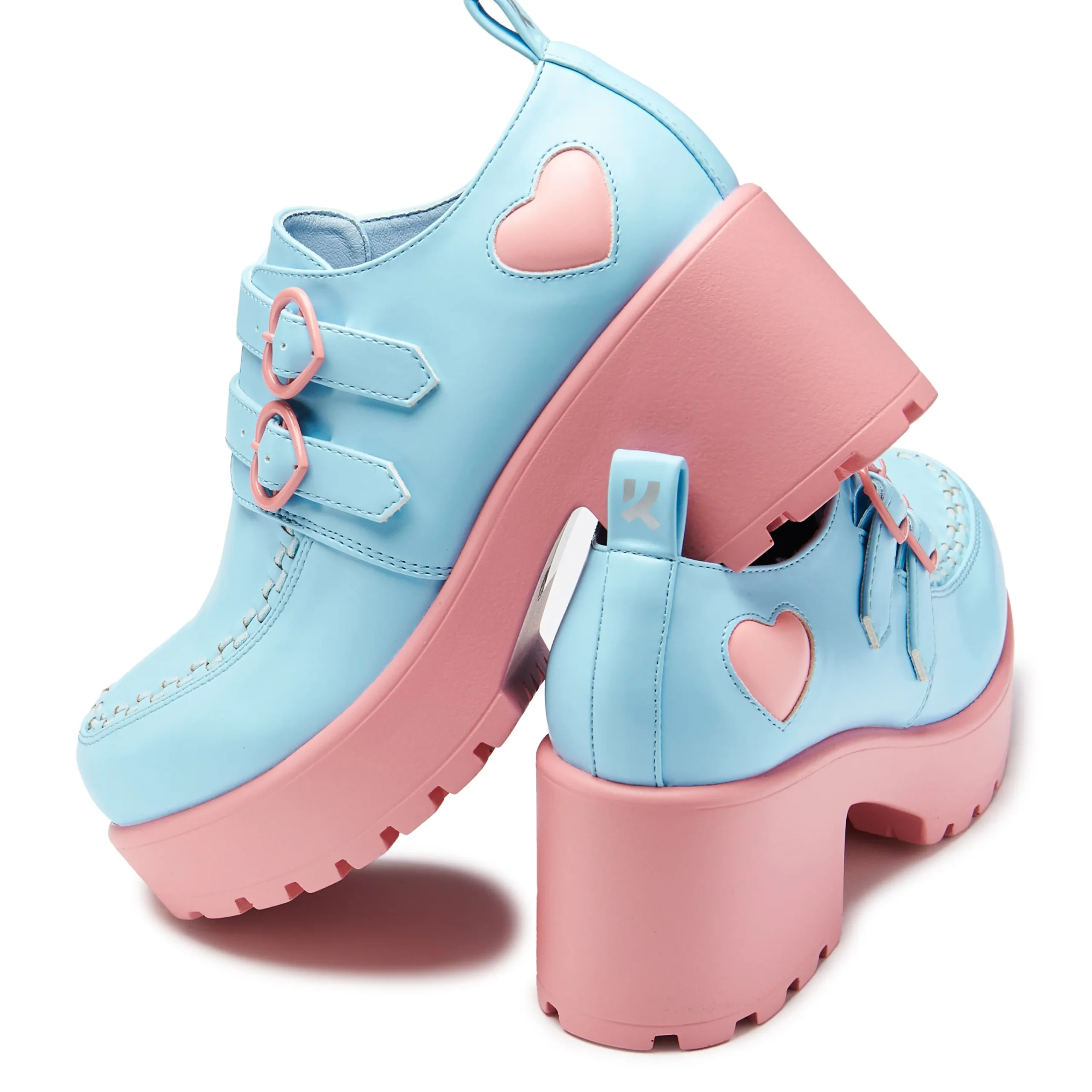 KOI footwear Cotton Candy Dreamscape Oxford Platform Shoes - Blue Cheap