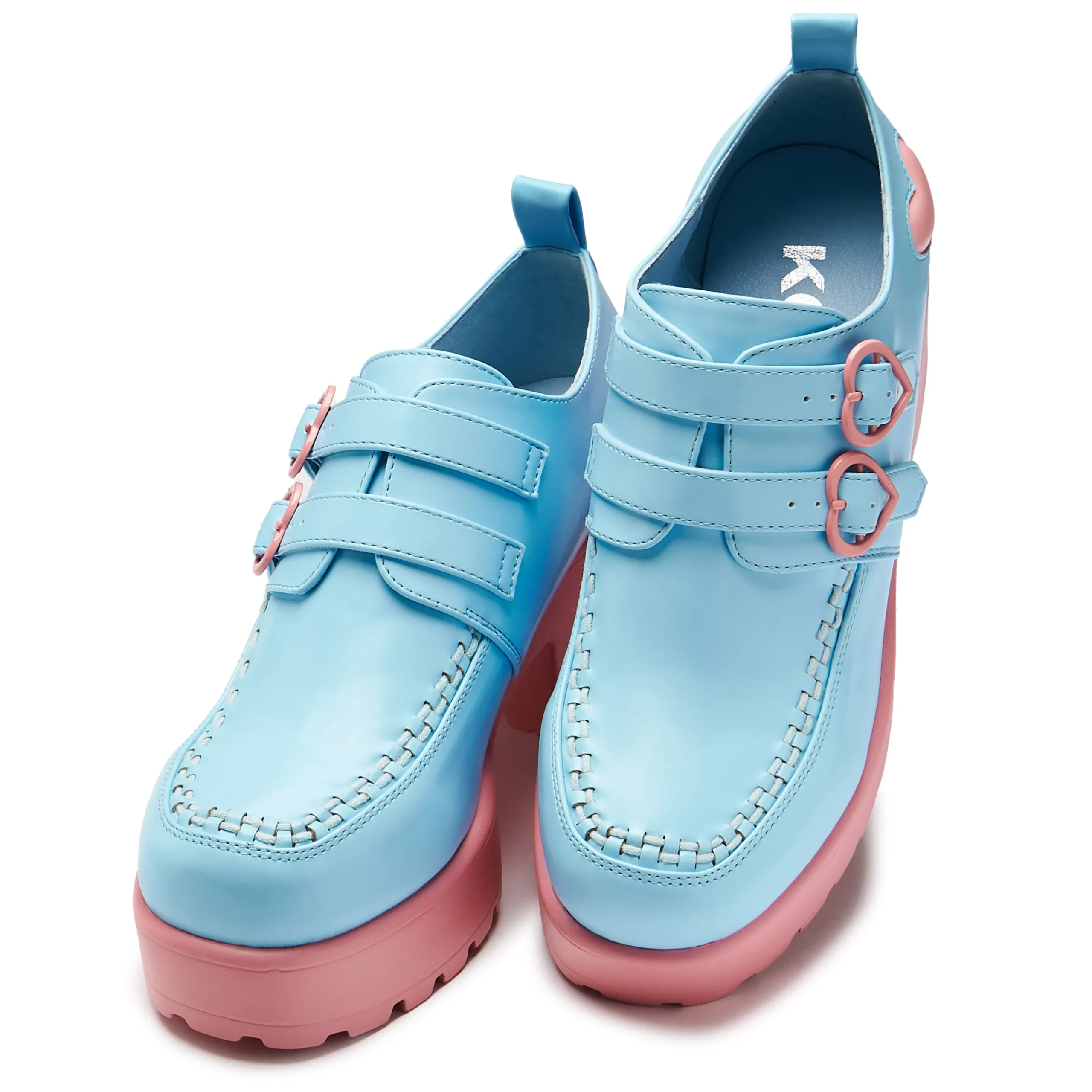 KOI footwear Cotton Candy Dreamscape Oxford Platform Shoes - Blue Cheap
