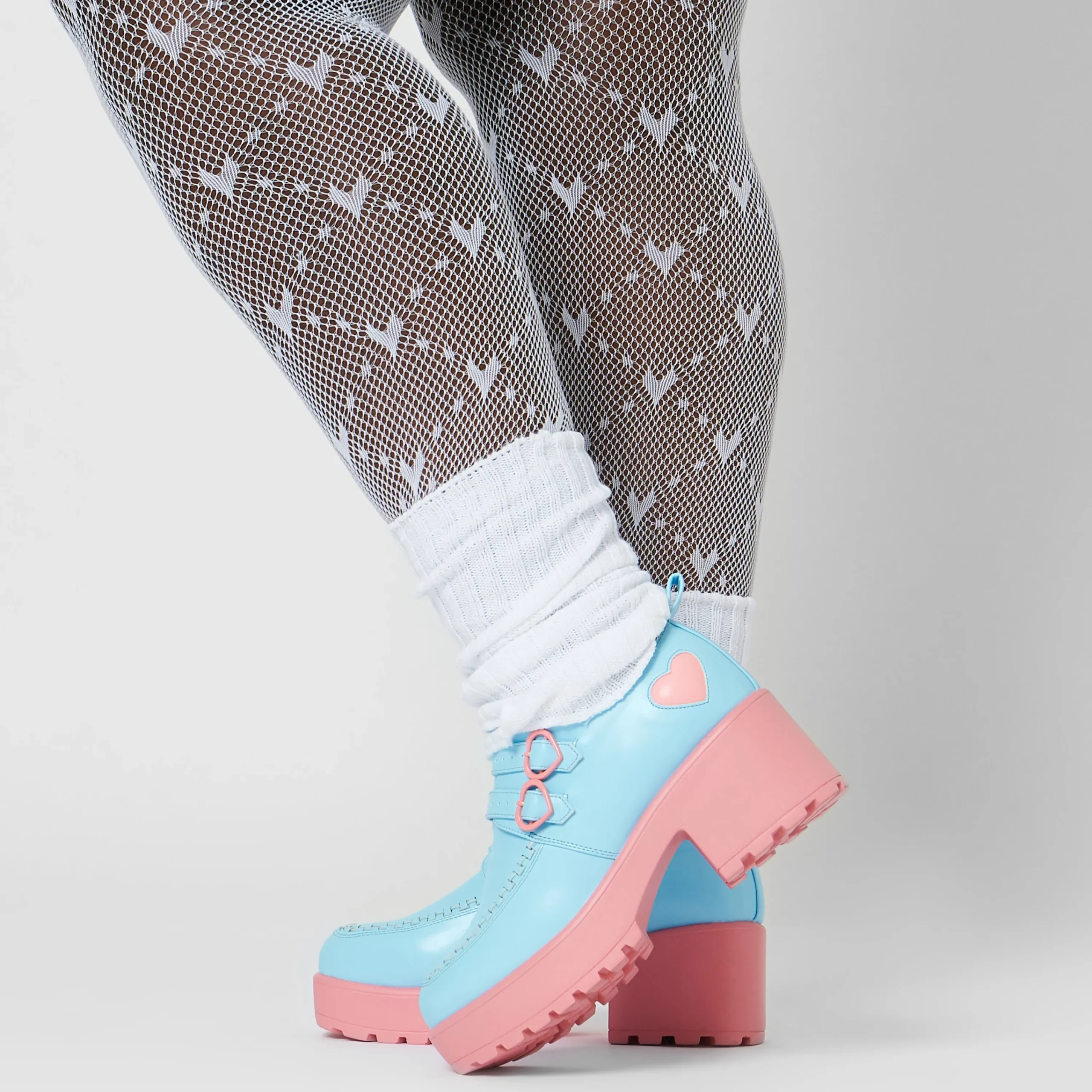 KOI footwear Cotton Candy Dreamscape Oxford Platform Shoes - Blue Cheap