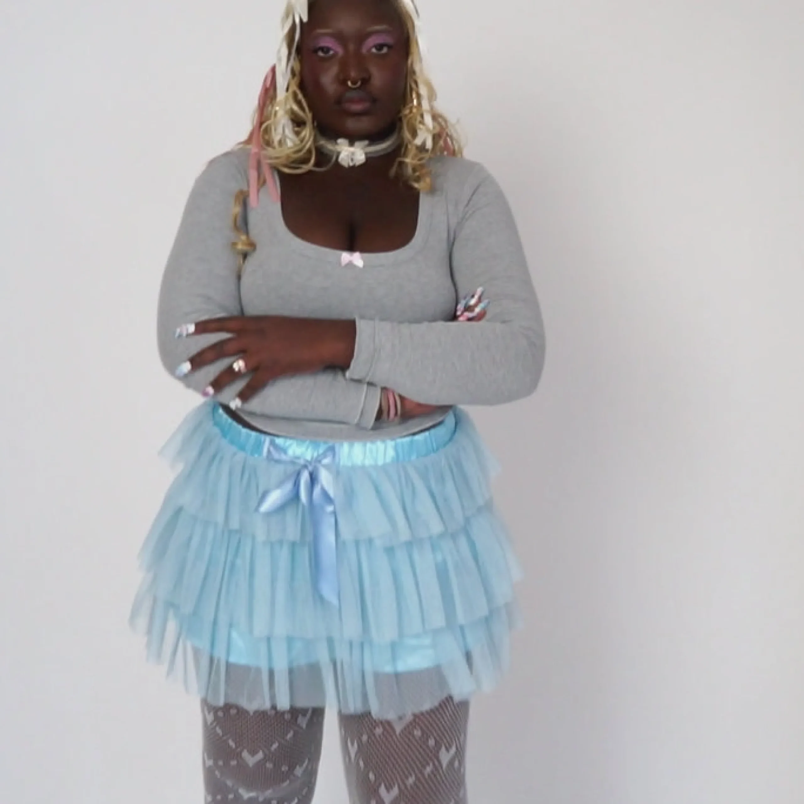 KOI footwear Cotton Candy Dreamscape Oxford Platform Shoes - Blue Cheap