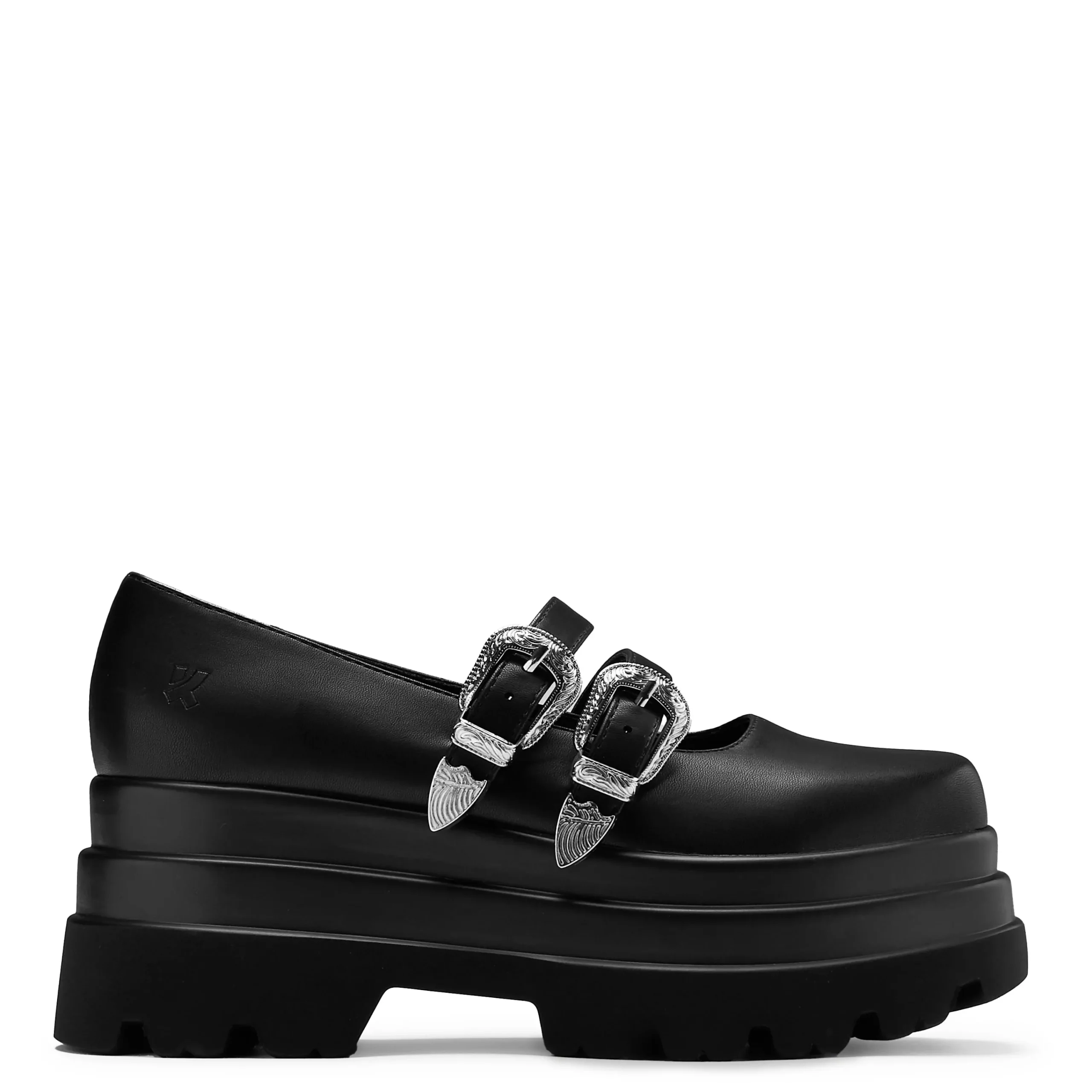 KOI footwear Damona Trident Ornate Buckle Mary Janes - Black Shop