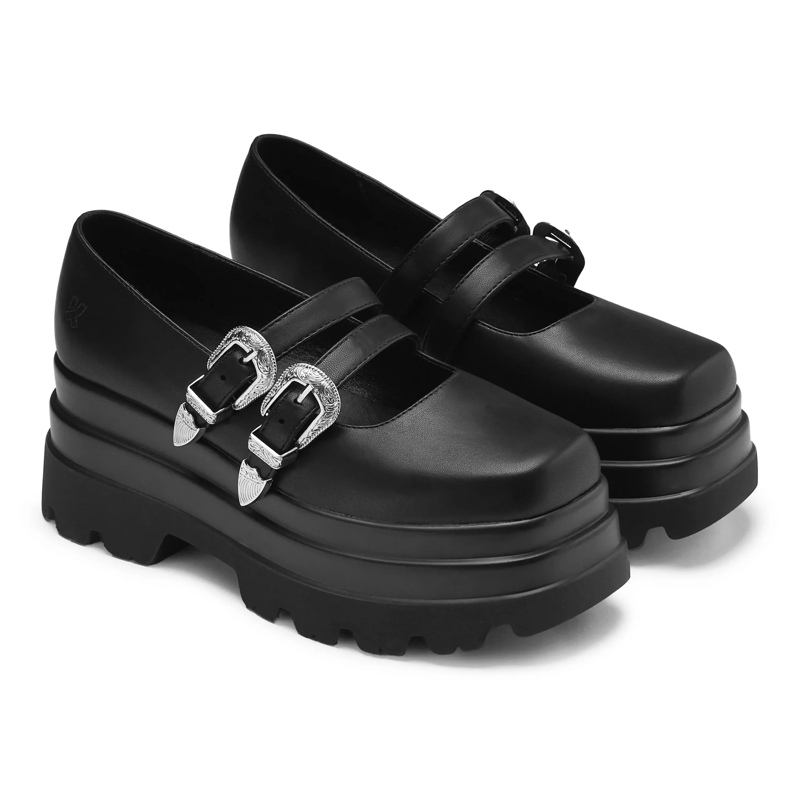 KOI footwear Damona Trident Ornate Buckle Mary Janes - Black Shop