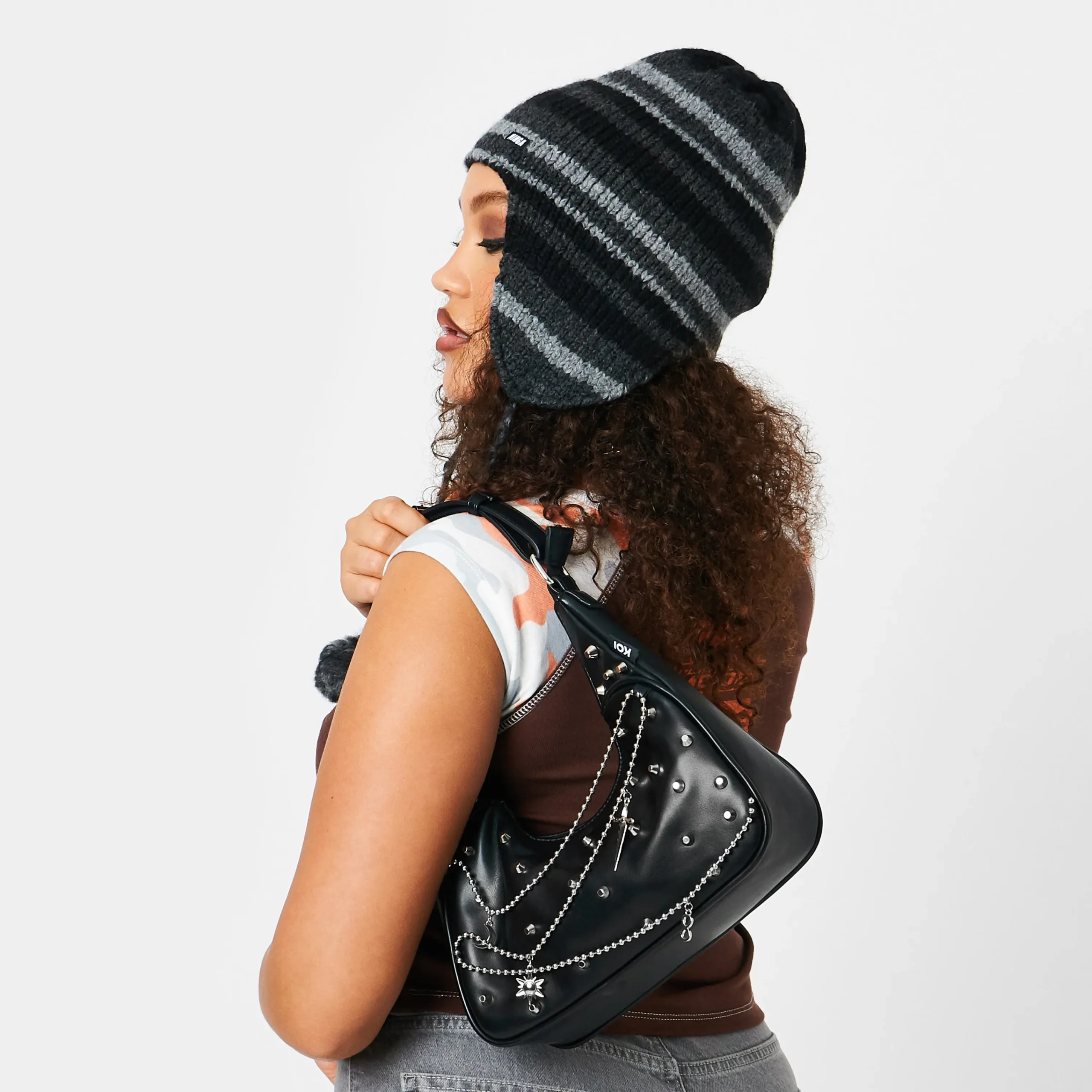 KOI footwear Jinx Mystic Charm Black Shoulder Bag OS Online