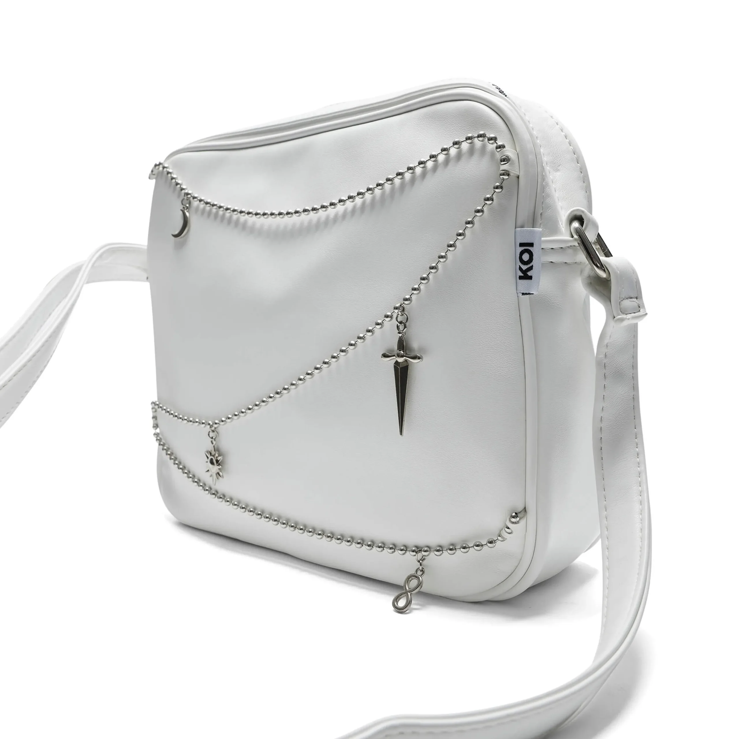 KOI footwear Jinx Mystic Charm White Shoulder Bag OS Fashion