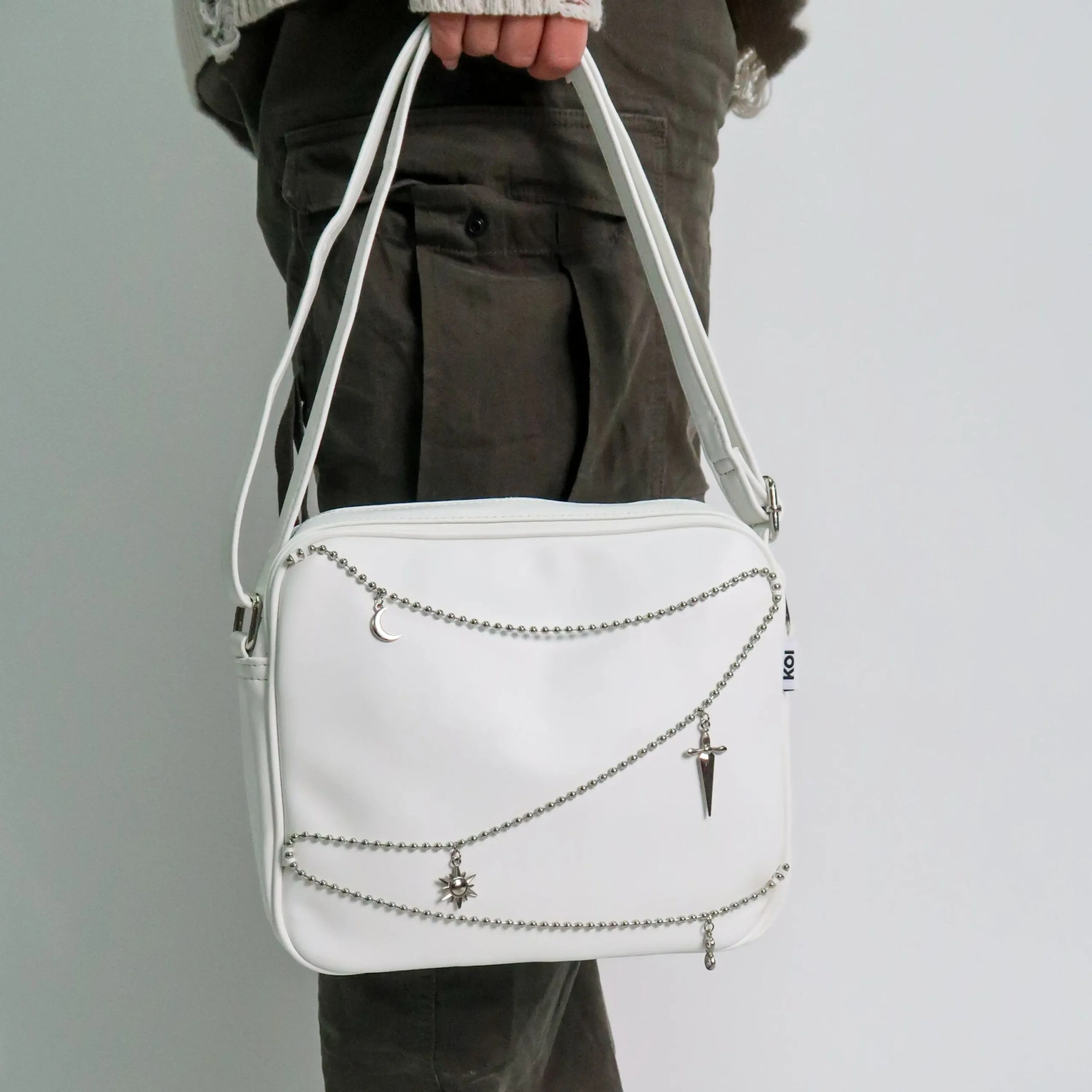 KOI footwear Jinx Mystic Charm White Shoulder Bag OS Fashion