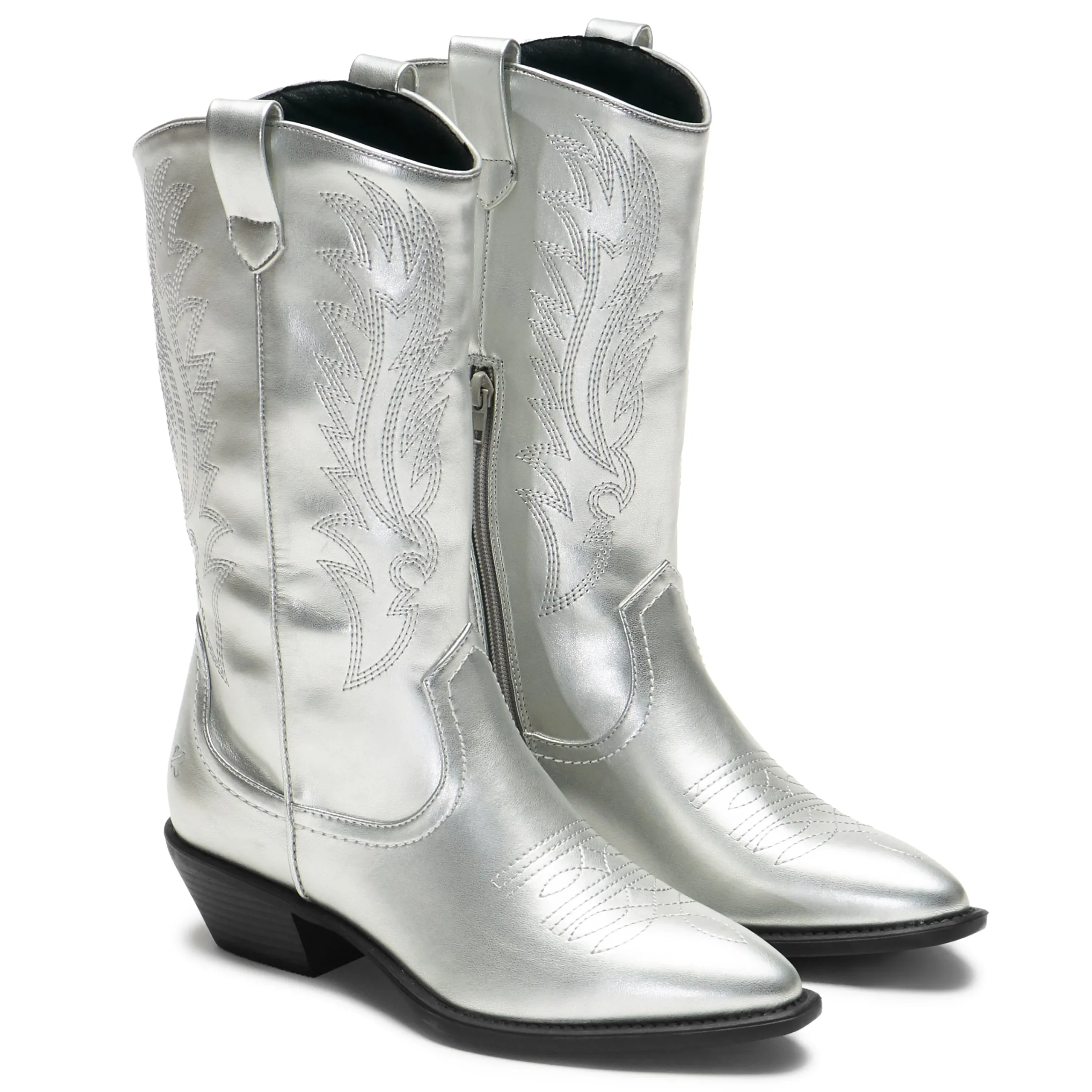 KOI footwear Lawless Cowboy Boots - Silver Cheap