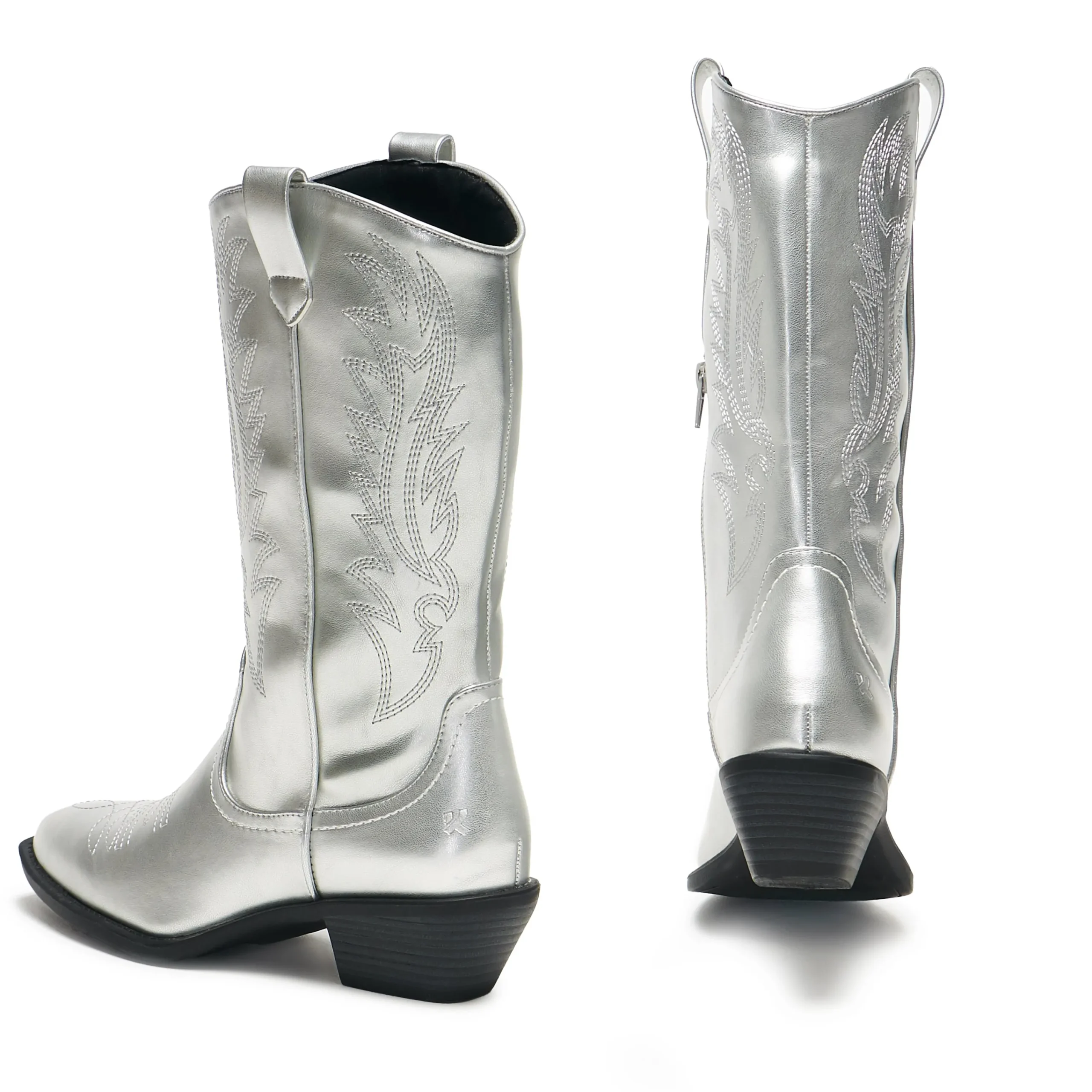 KOI footwear Lawless Cowboy Boots - Silver Cheap