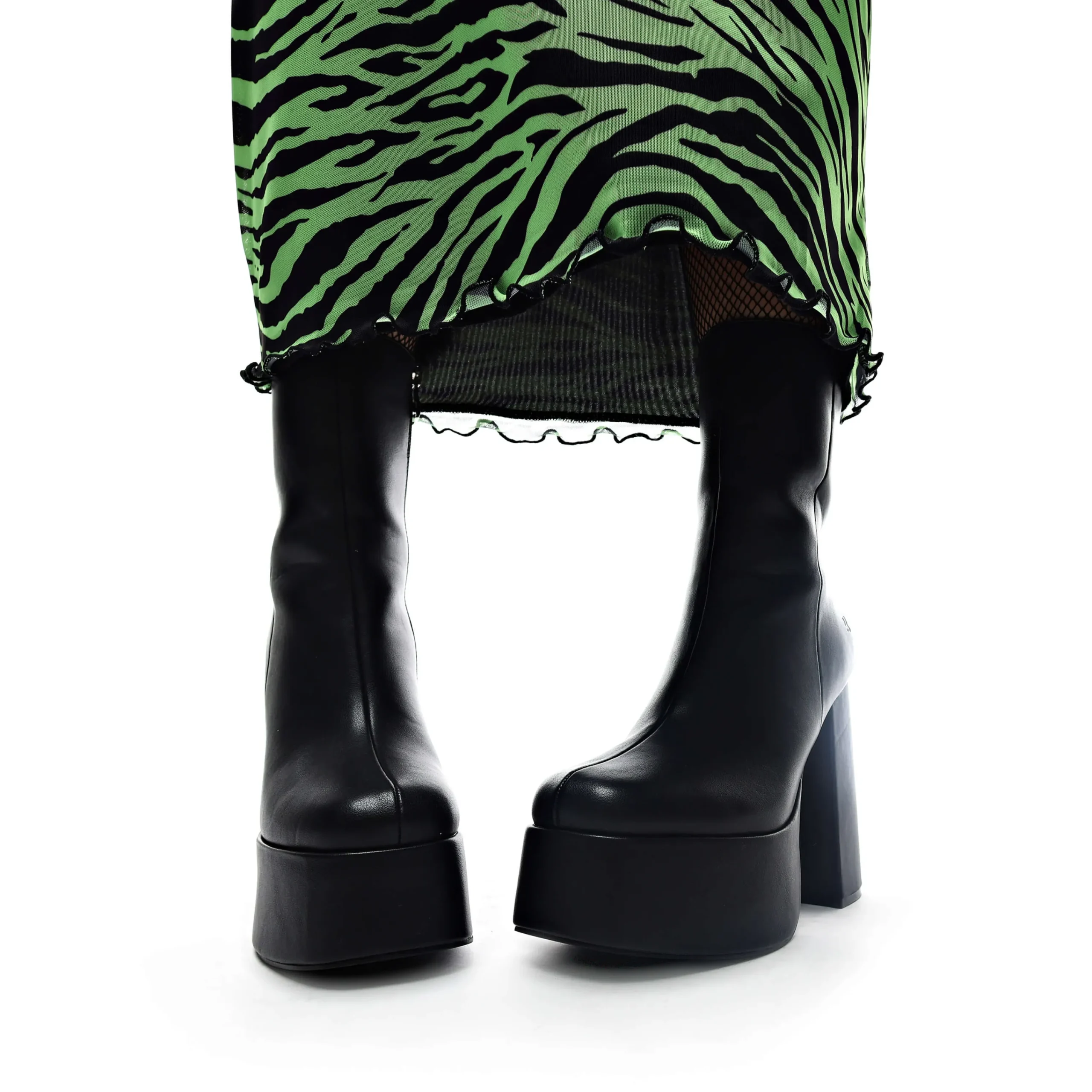 KOI footwear Lexus Platform Heeled Boots Black Cheap