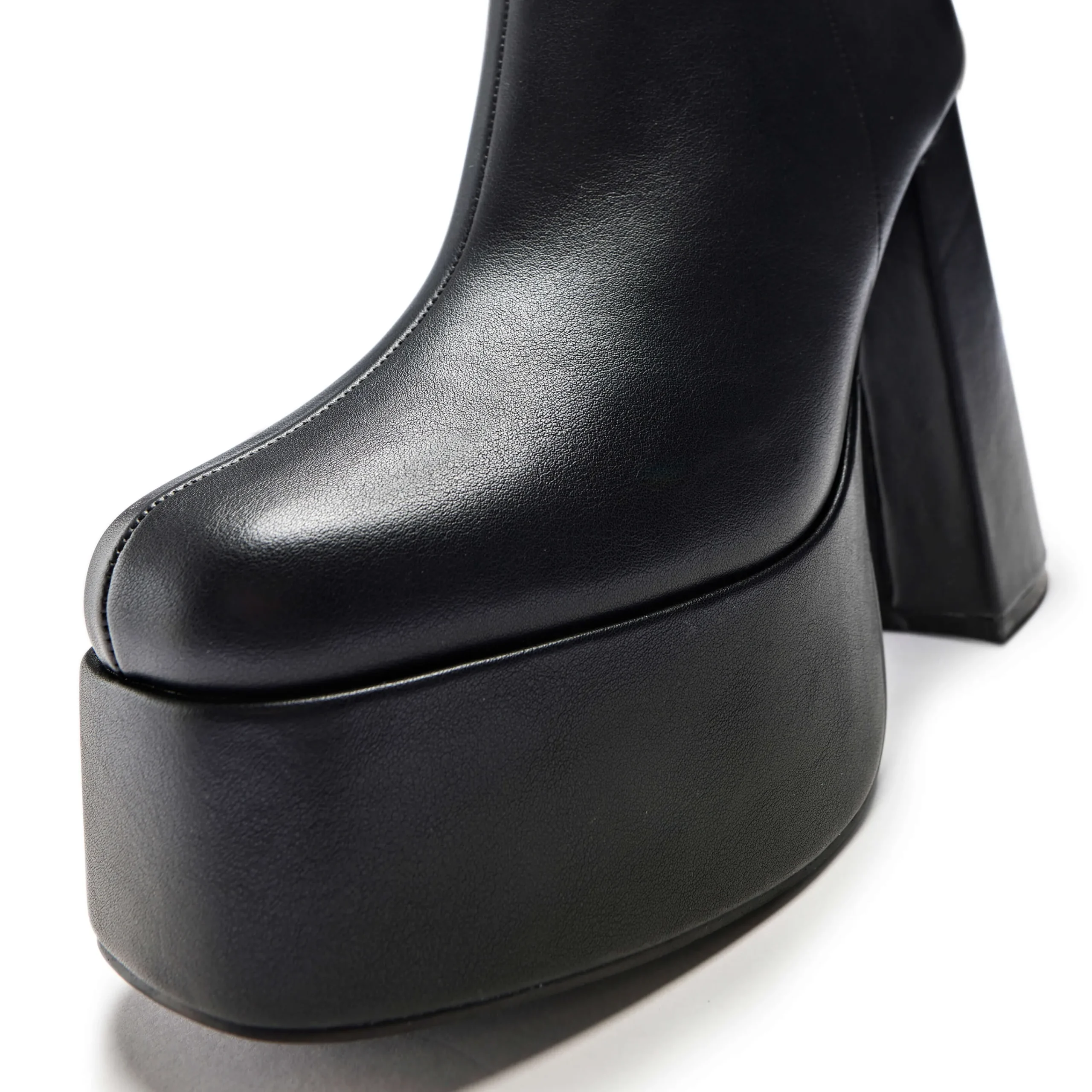 KOI footwear Lexus Platform Heeled Boots Black Cheap