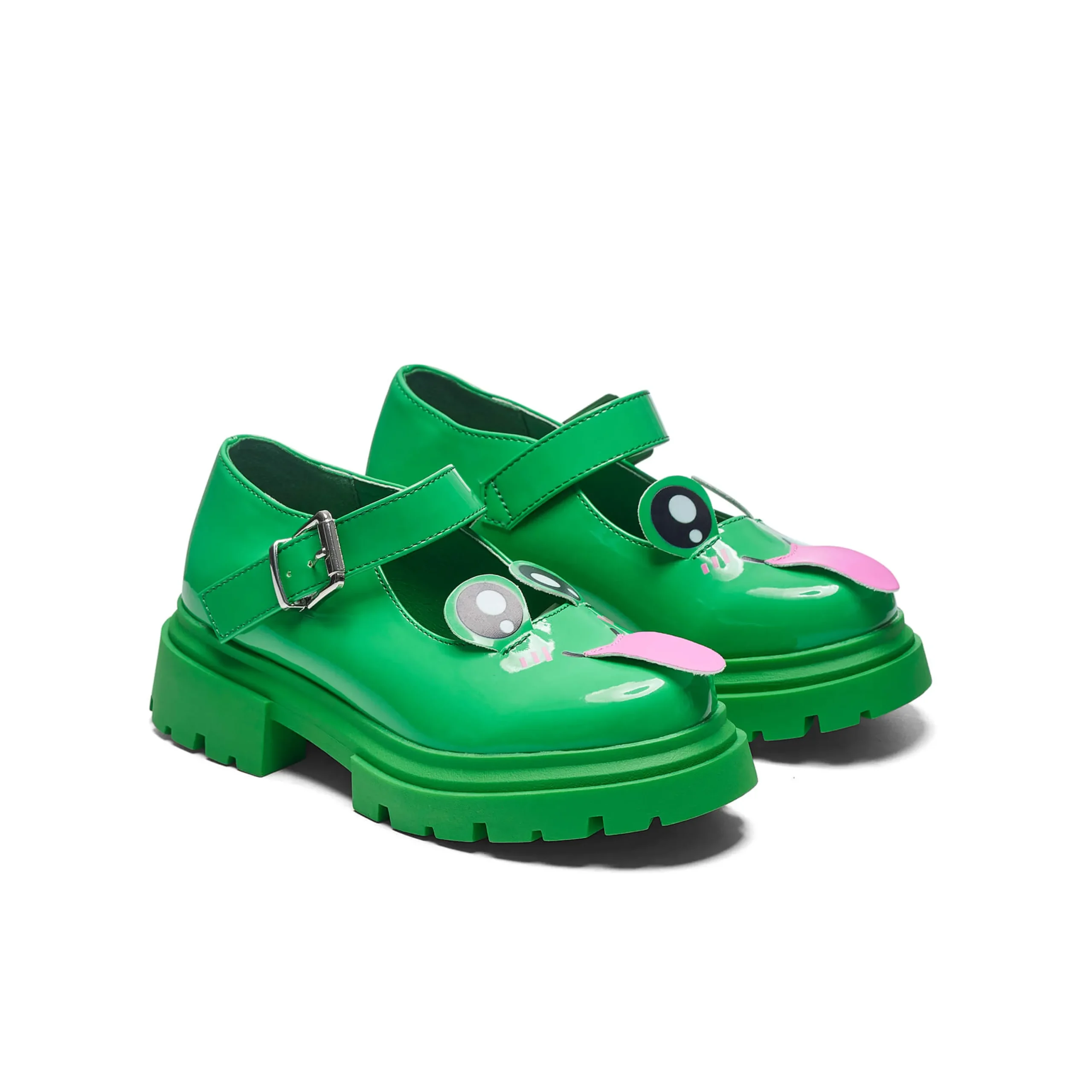 KOI footwear Lil’ Tira Cheeky Frog Mary Janes Green Store