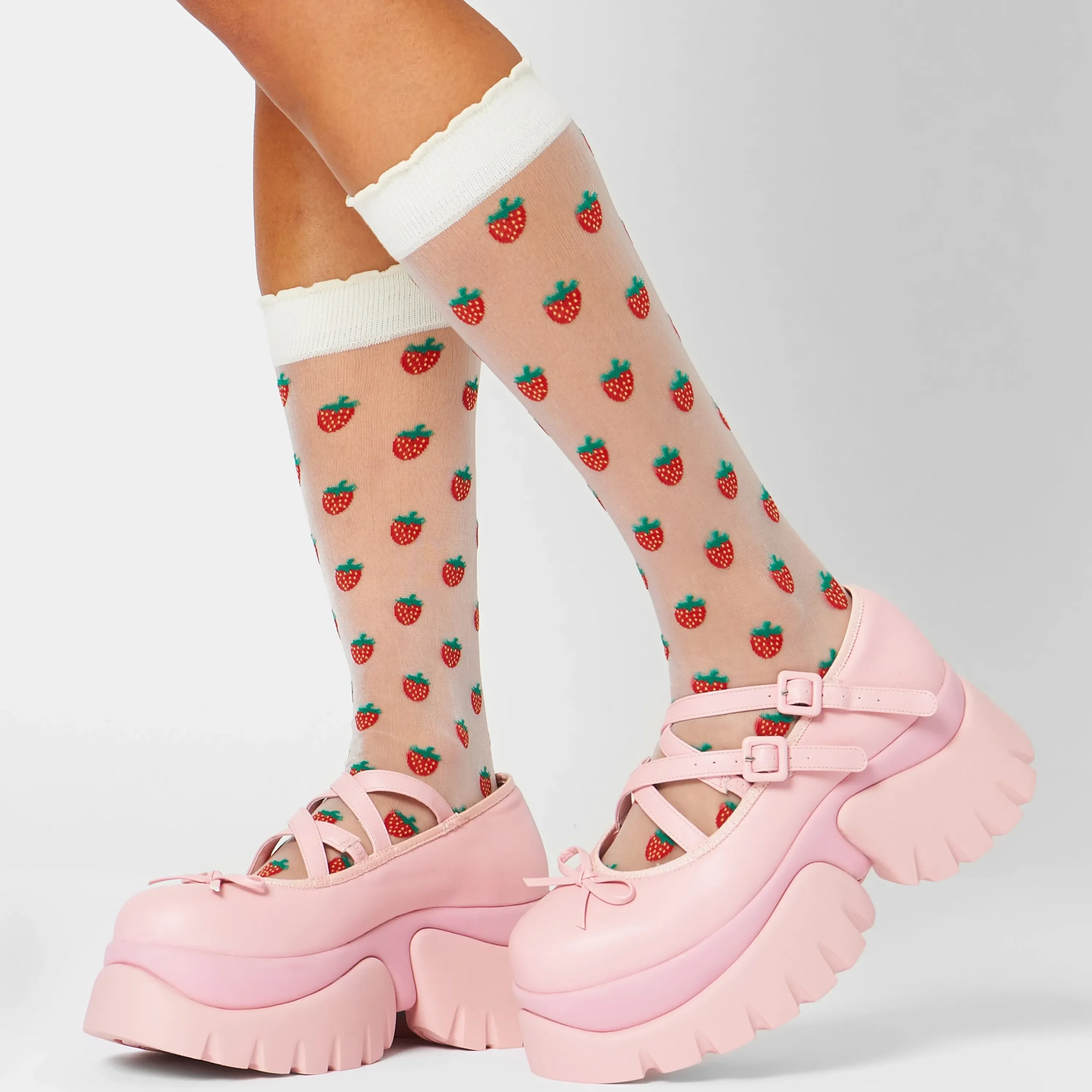 KOI footwear Margot Monster Platform Mary Janes - Pink Clearance