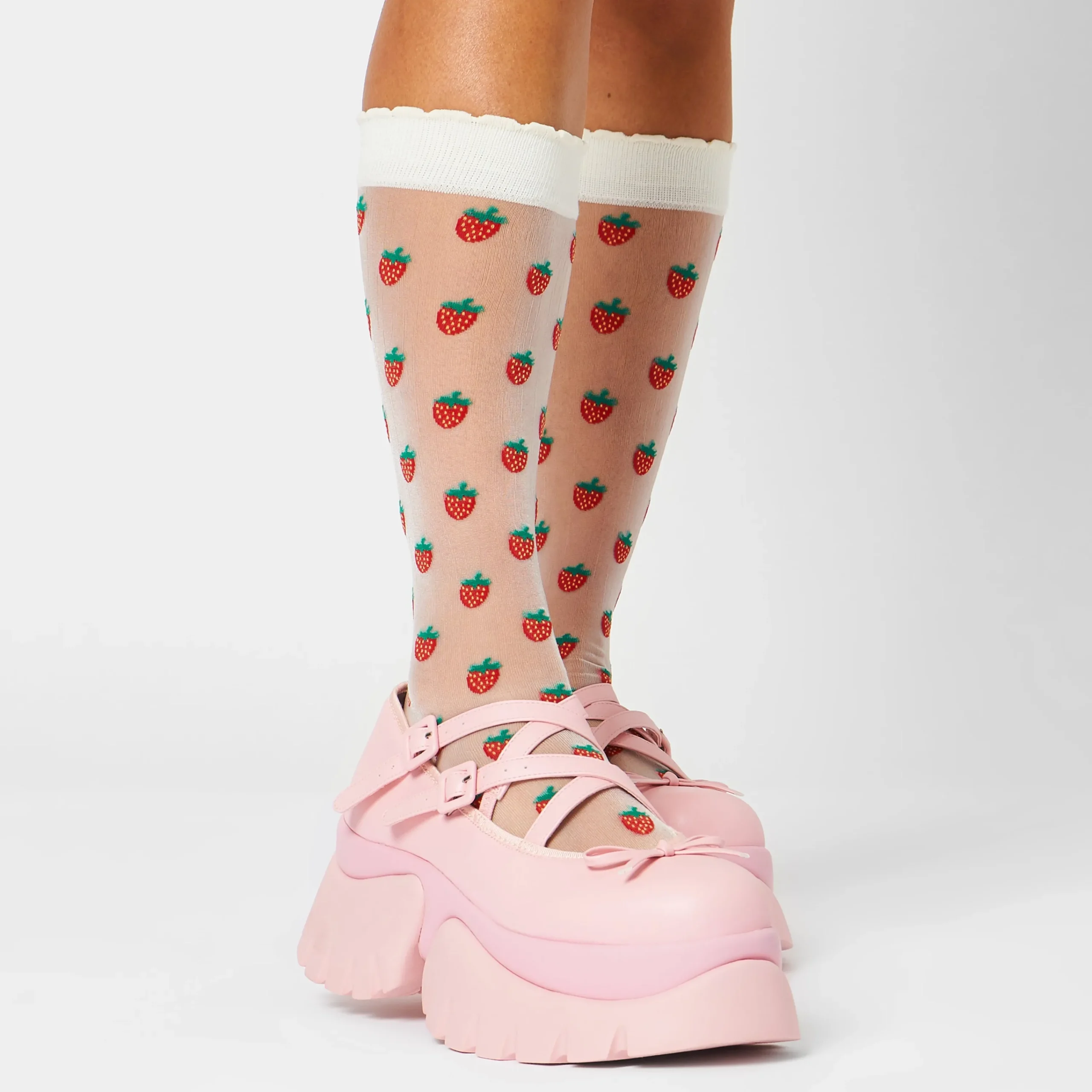 KOI footwear Margot Monster Platform Mary Janes - Pink Clearance