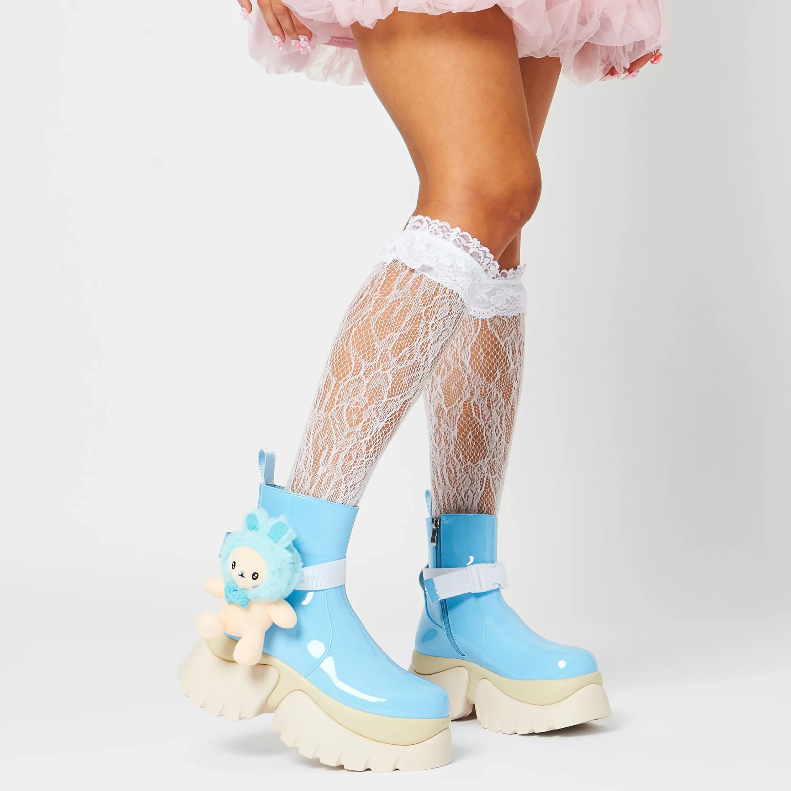 KOI footwear My Melody Vilun Platform Boots Blue Flash Sale