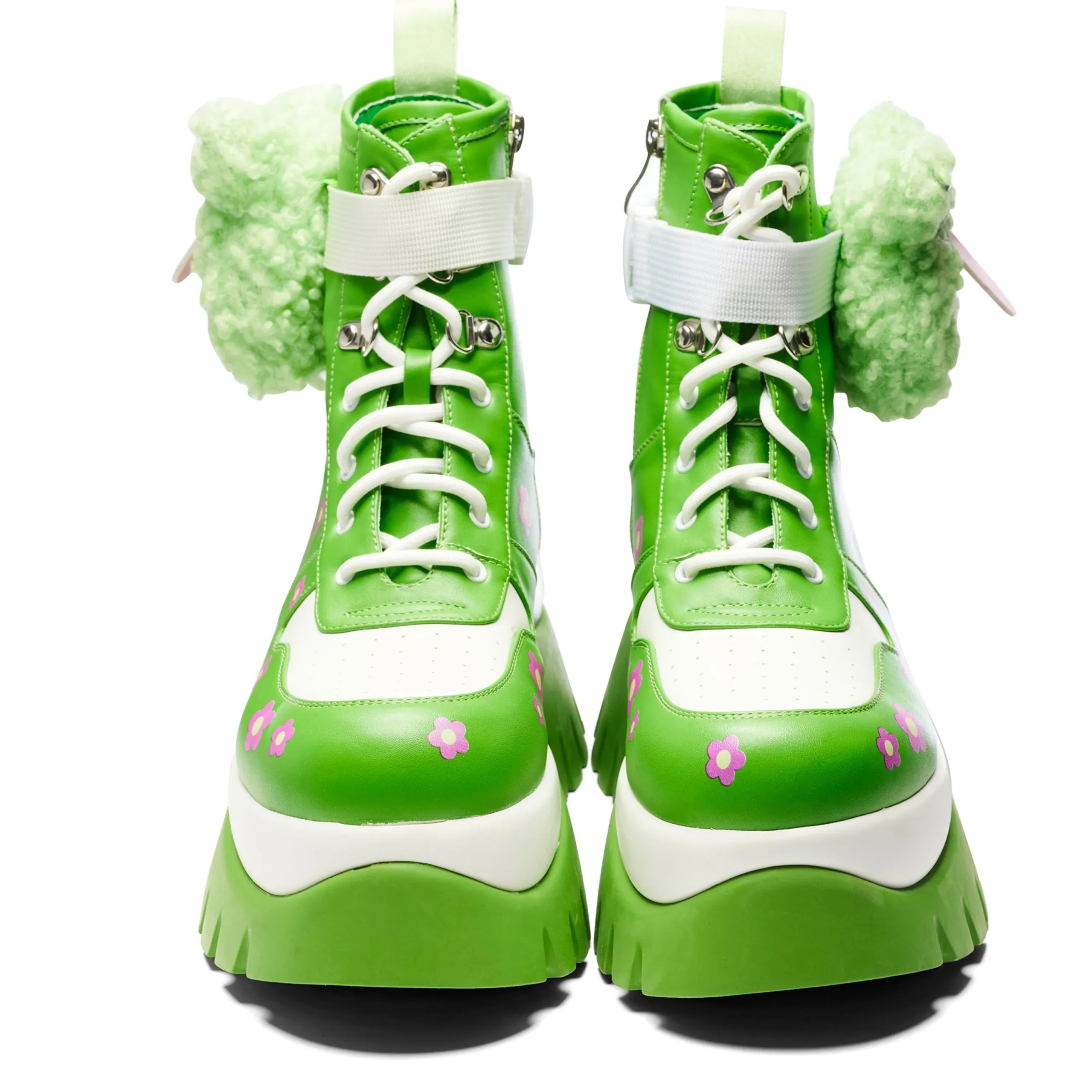 KOI footwear My Tongue Is Sticky Chunky Frog Boots - Green Store
