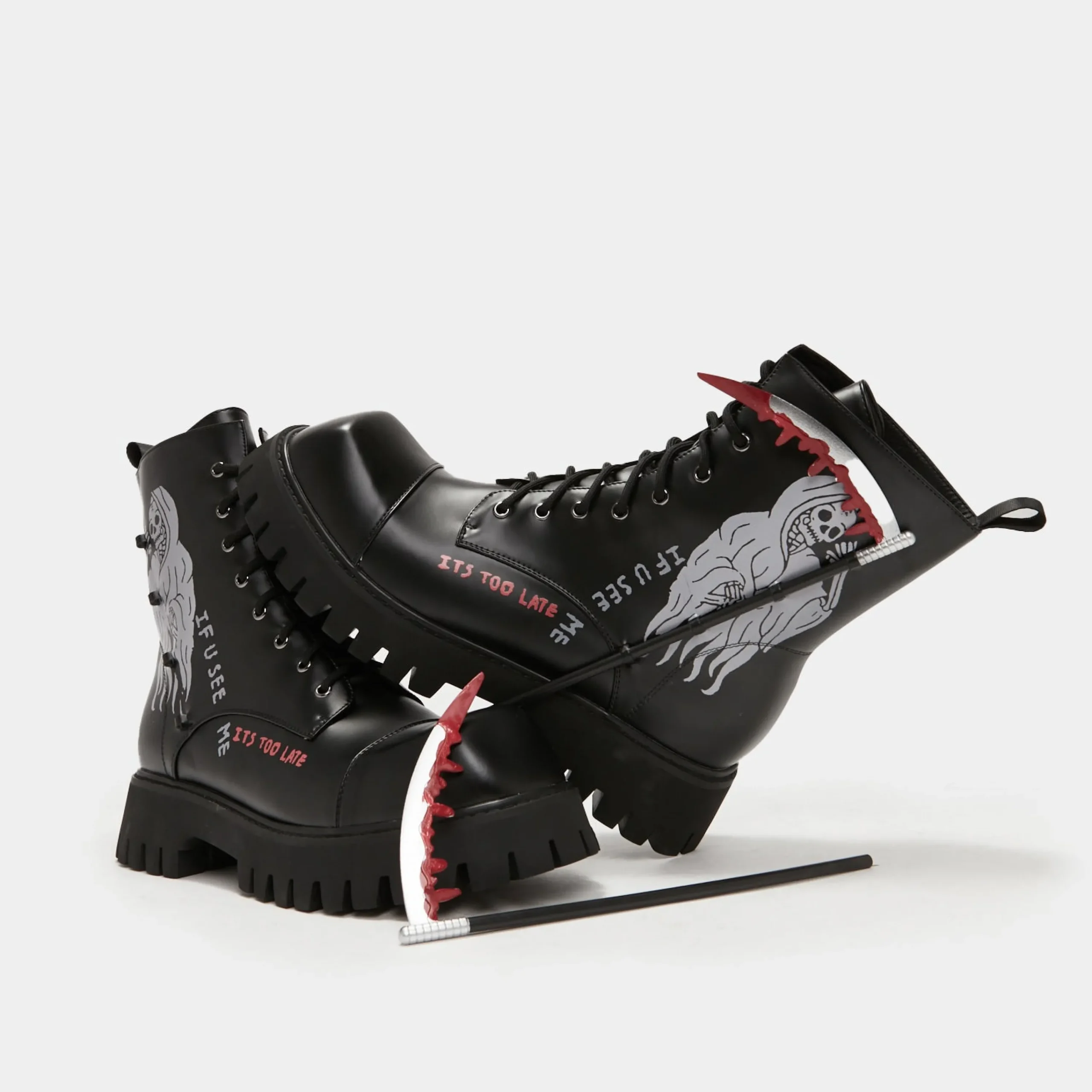 KOI footwear Nightwalker Scythe Boots Black Cheap