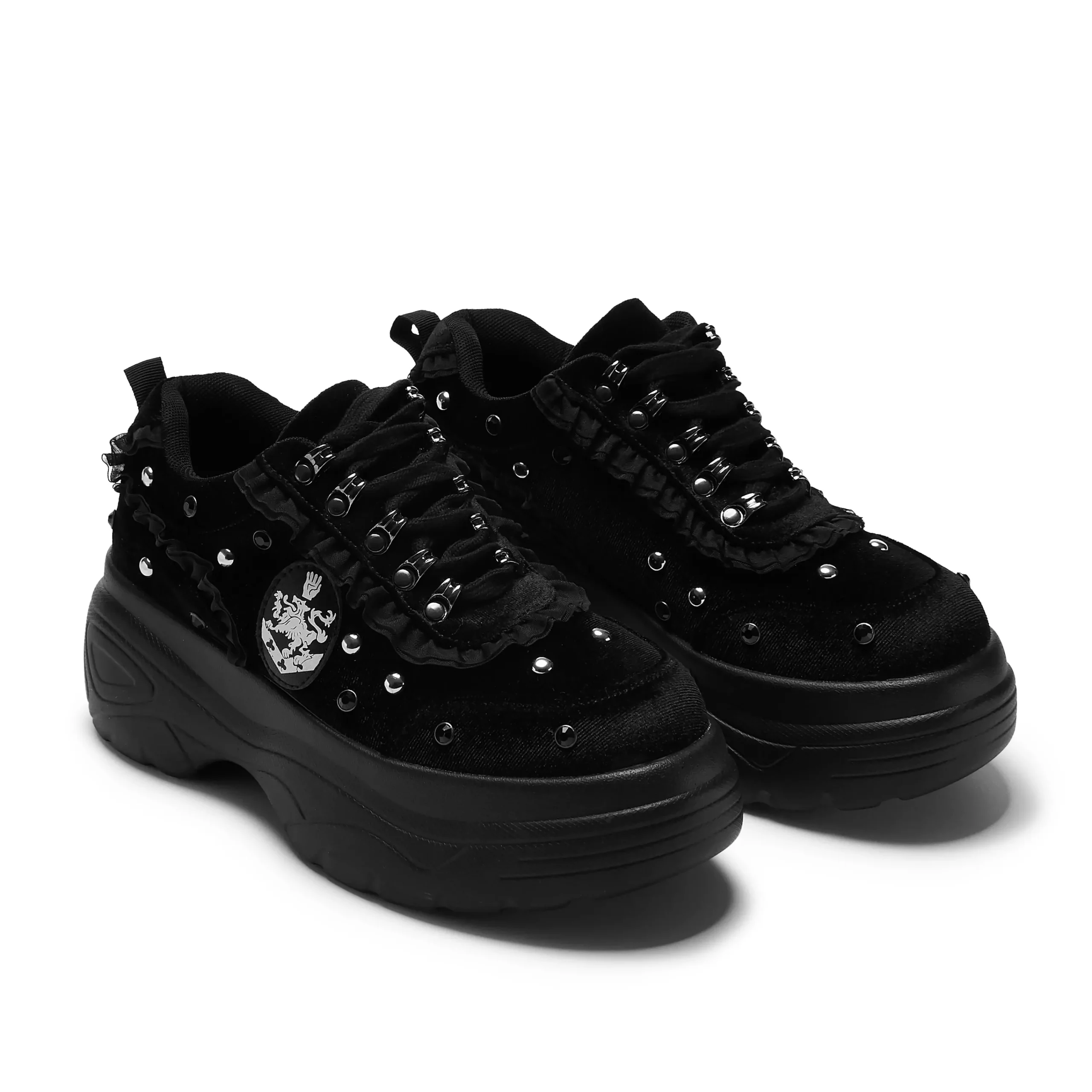 KOI footwear Olympic Coven Crest Midnight Chunky Trainers Black Outlet