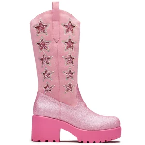 KOI footwear Pastel Supernova Chunky Western Boots - Pink Sale