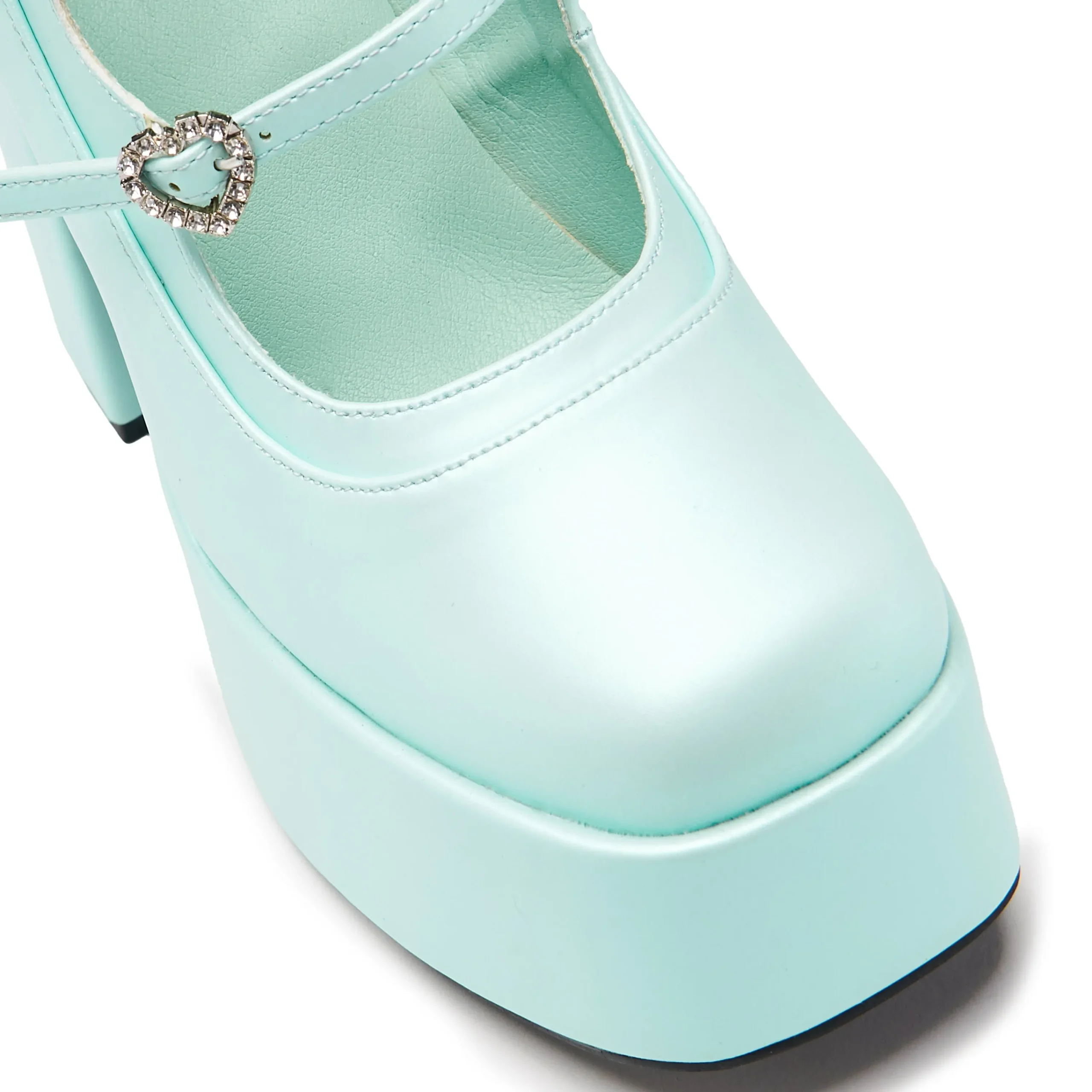 KOI footwear Pearl Dewdrop Platform Heels - Blue Fashion