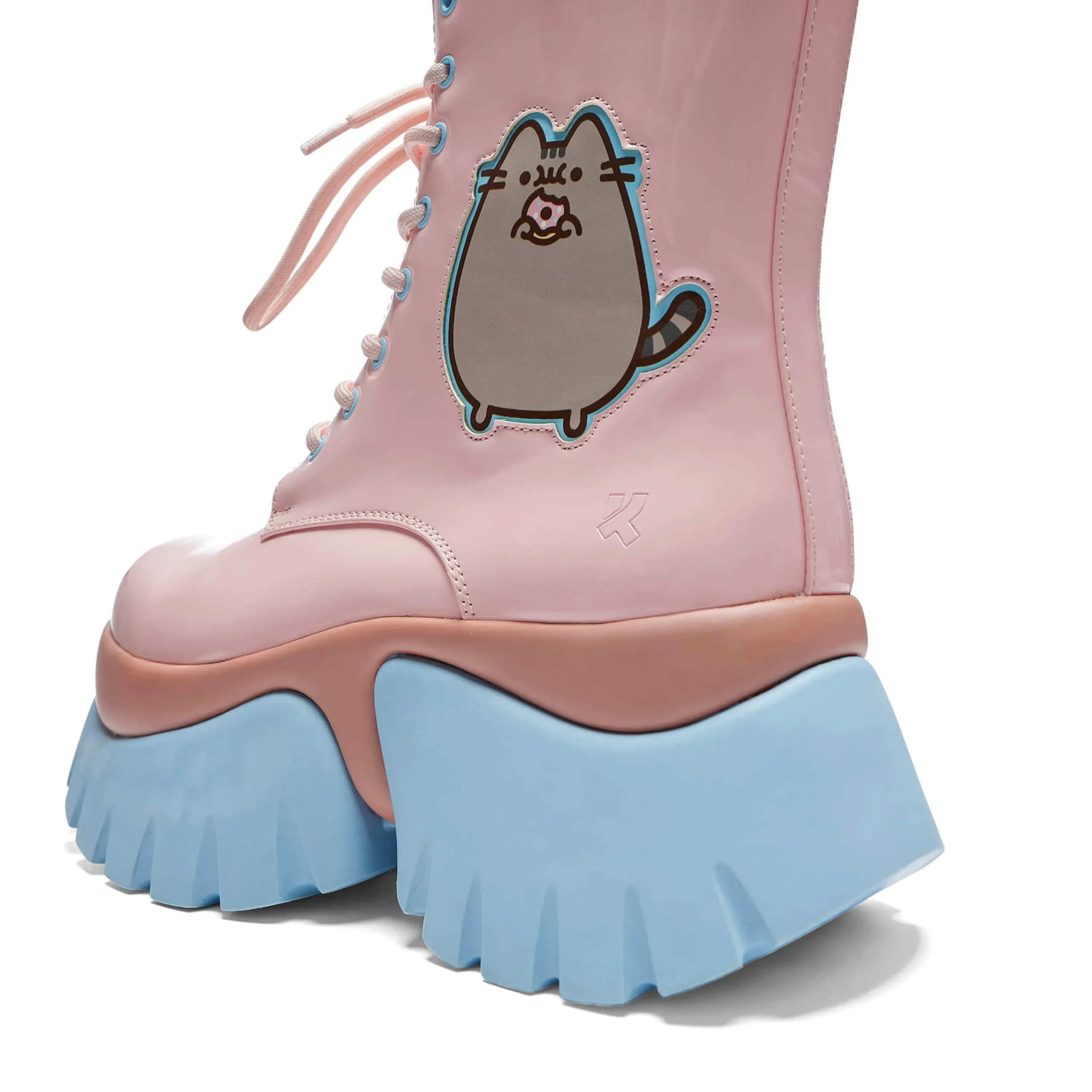 KOI footwear Pusheen Doughnuts Pastel Patent Boots Pink Clearance