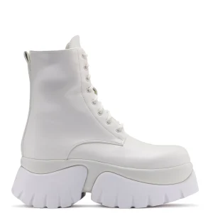 KOI footwear Rancor Lace Up Monster Platform Boots - White Shop