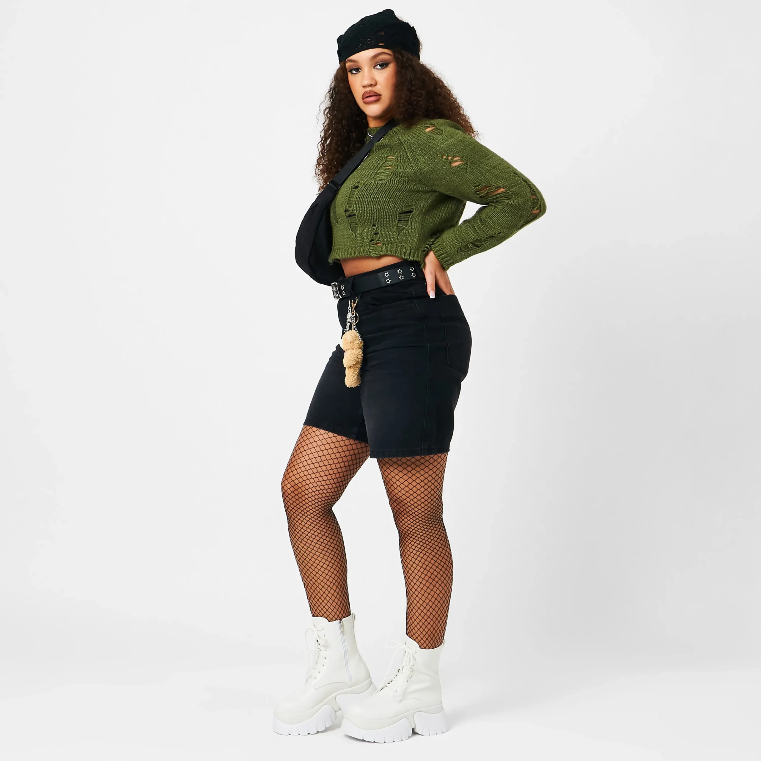 KOI footwear Rancor Lace Up Monster Platform Boots - White Shop