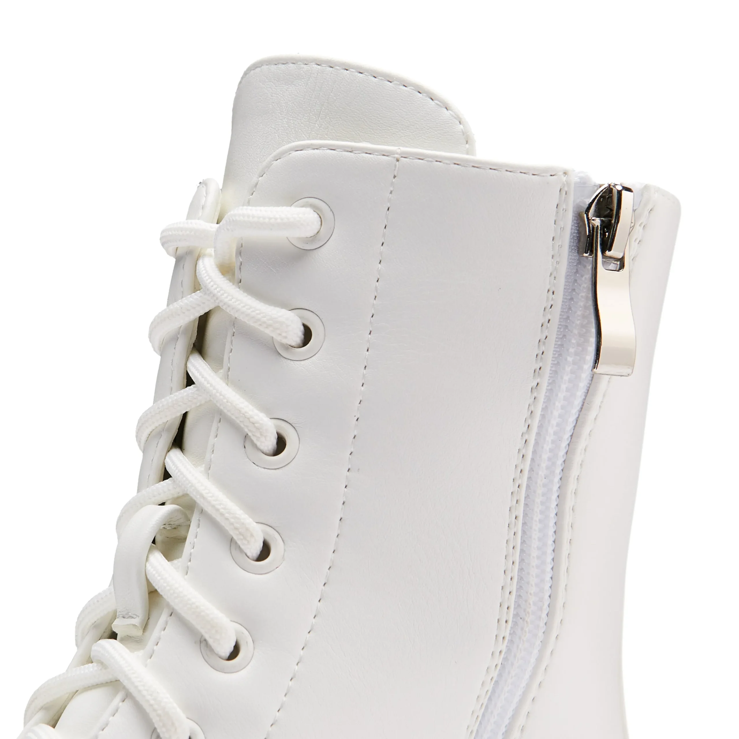 KOI footwear Rancor Lace Up Monster Platform Boots - White Shop