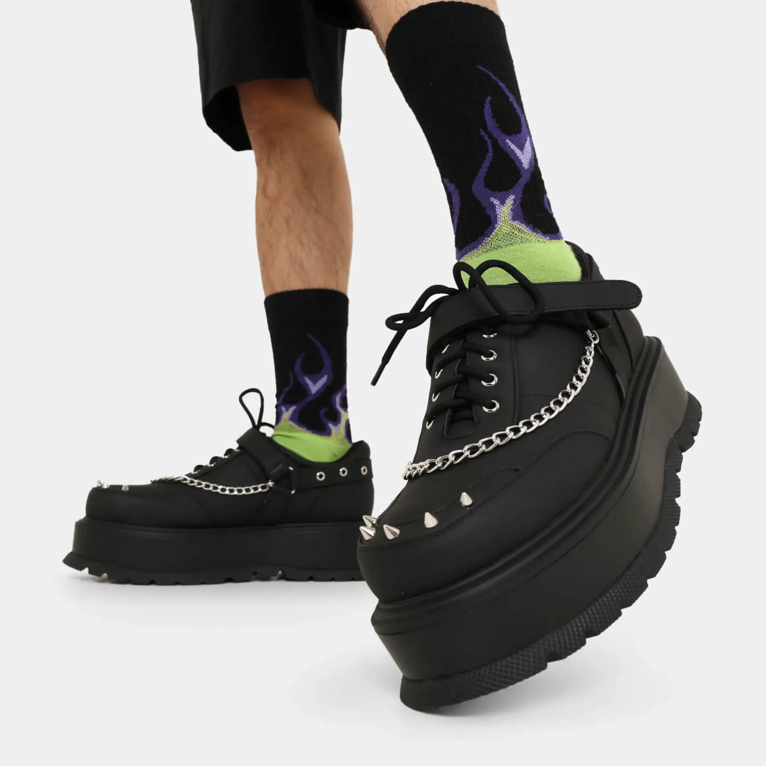 KOI footwear Retrograde Rebel Men's Platform Shoes Black Shop