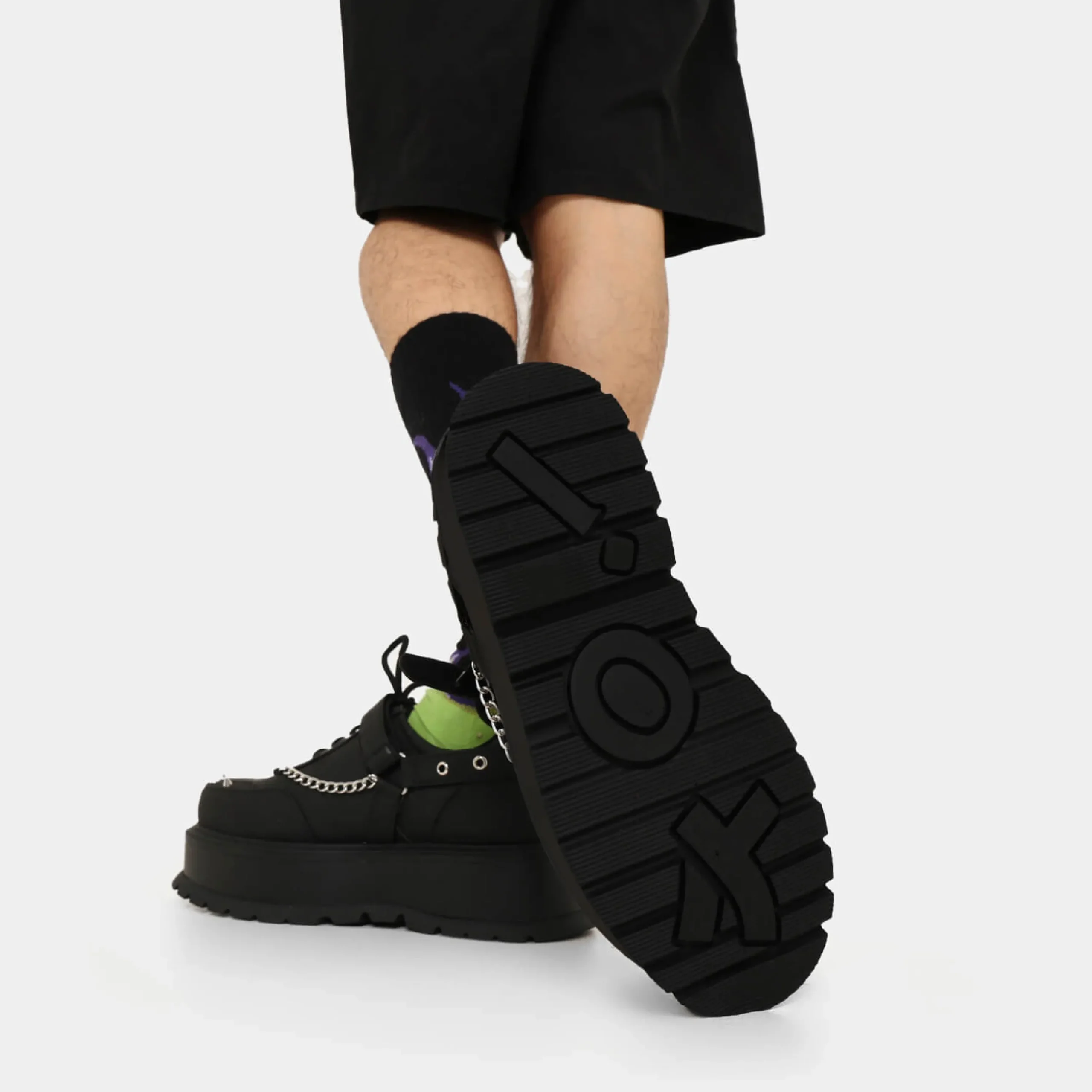 KOI footwear Retrograde Rebel Men's Platform Shoes Black Shop