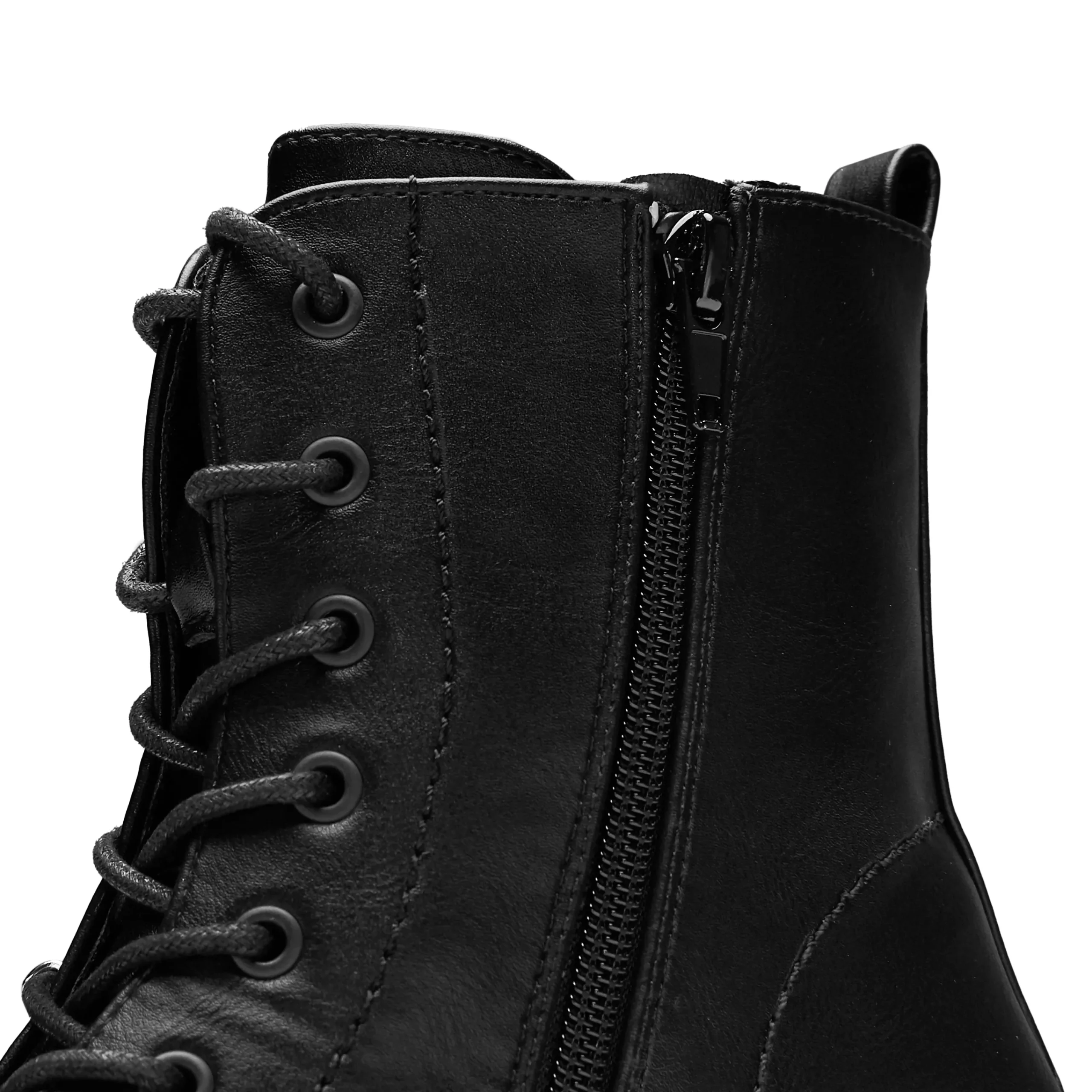 KOI footwear Salvius Safety Pin Military Lace Up Boots - Black Outlet