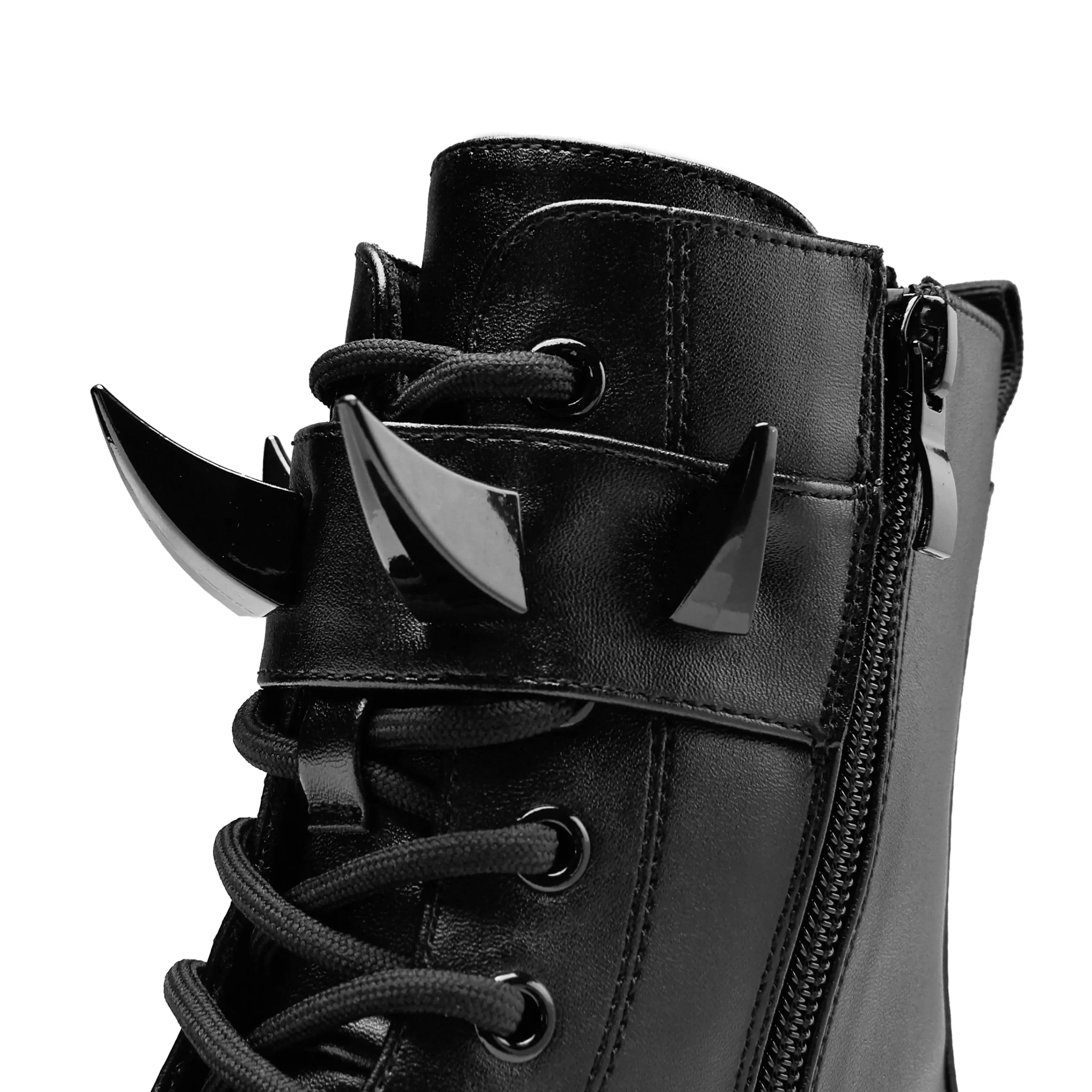 KOI footwear Santoku Trident Spike Platform Boots - Black Best