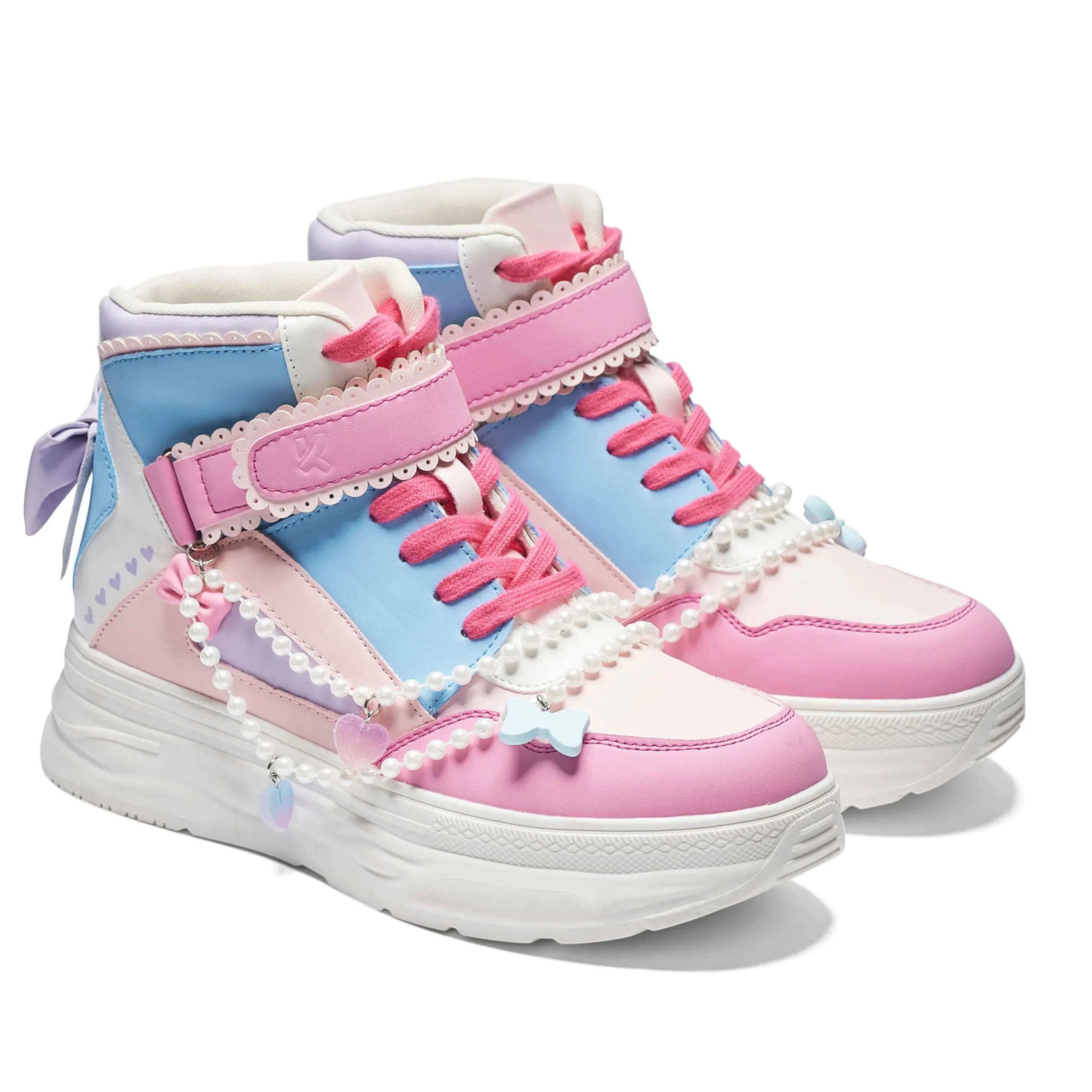 KOI footwear Sugar Wishes Chunky Hi Top Trainers - Pastel Multi Best
