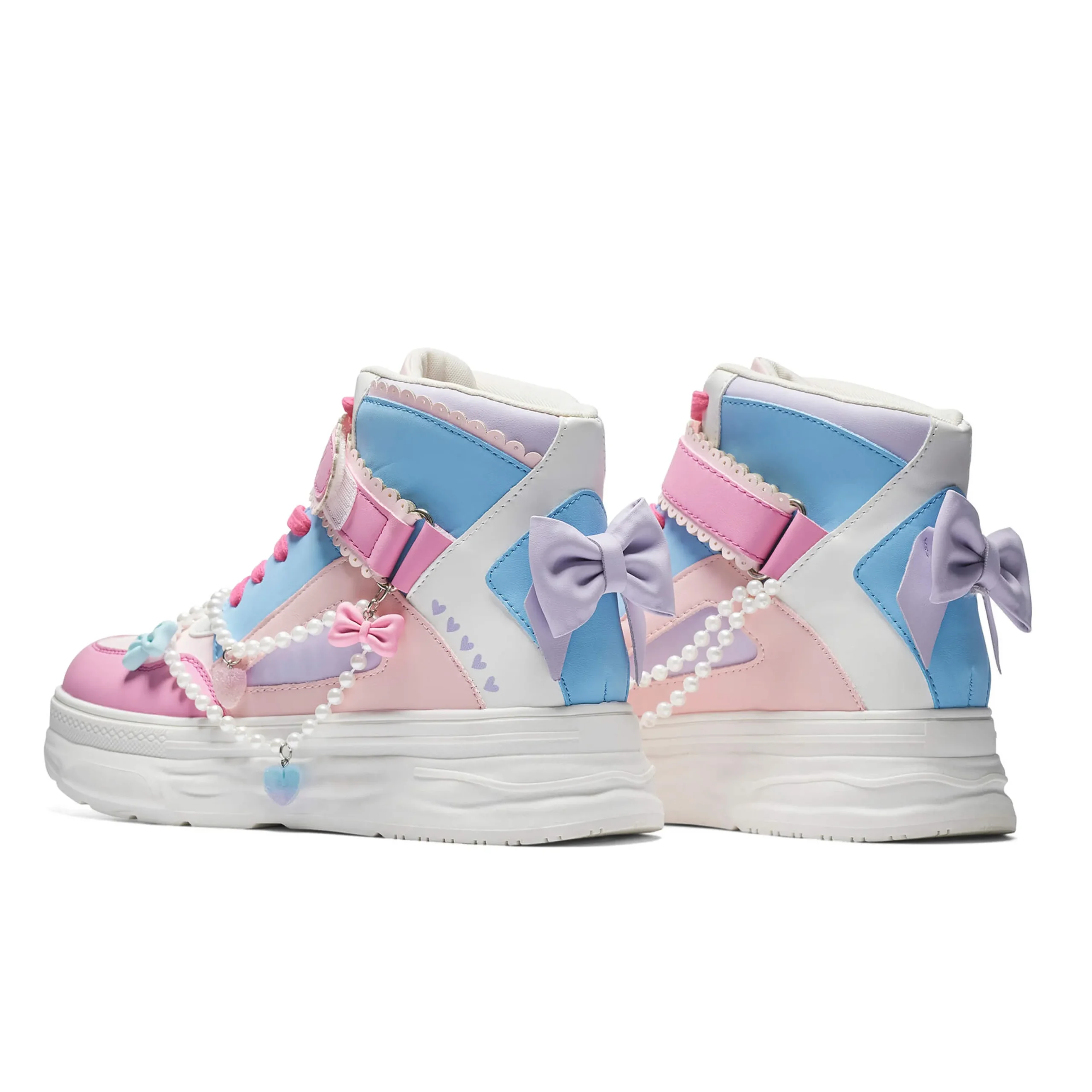 KOI footwear Sugar Wishes Chunky Hi Top Trainers - Pastel Multi Best