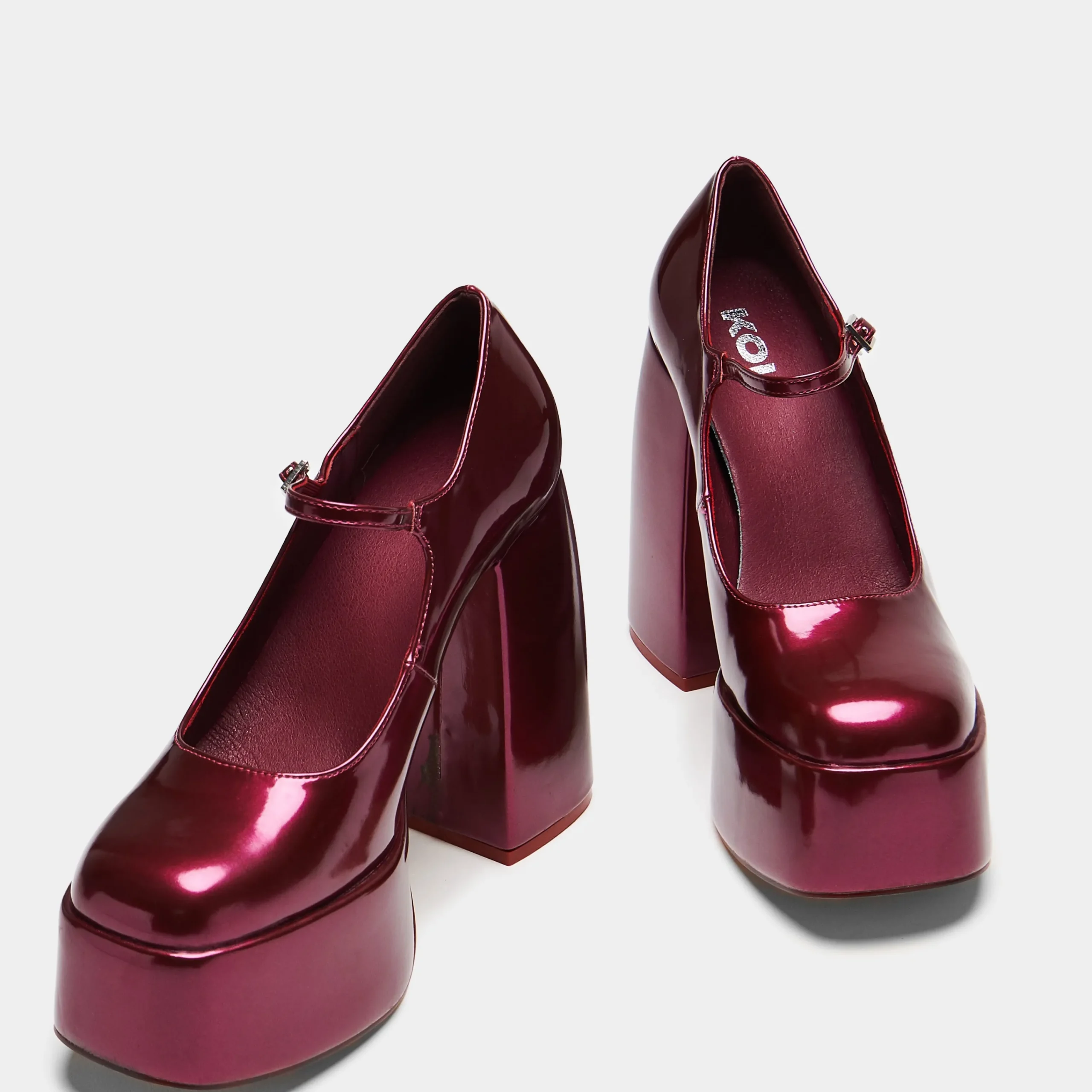 KOI footwear Sweet Attitude Platform Heels - Magenta Gleam Pink Discount