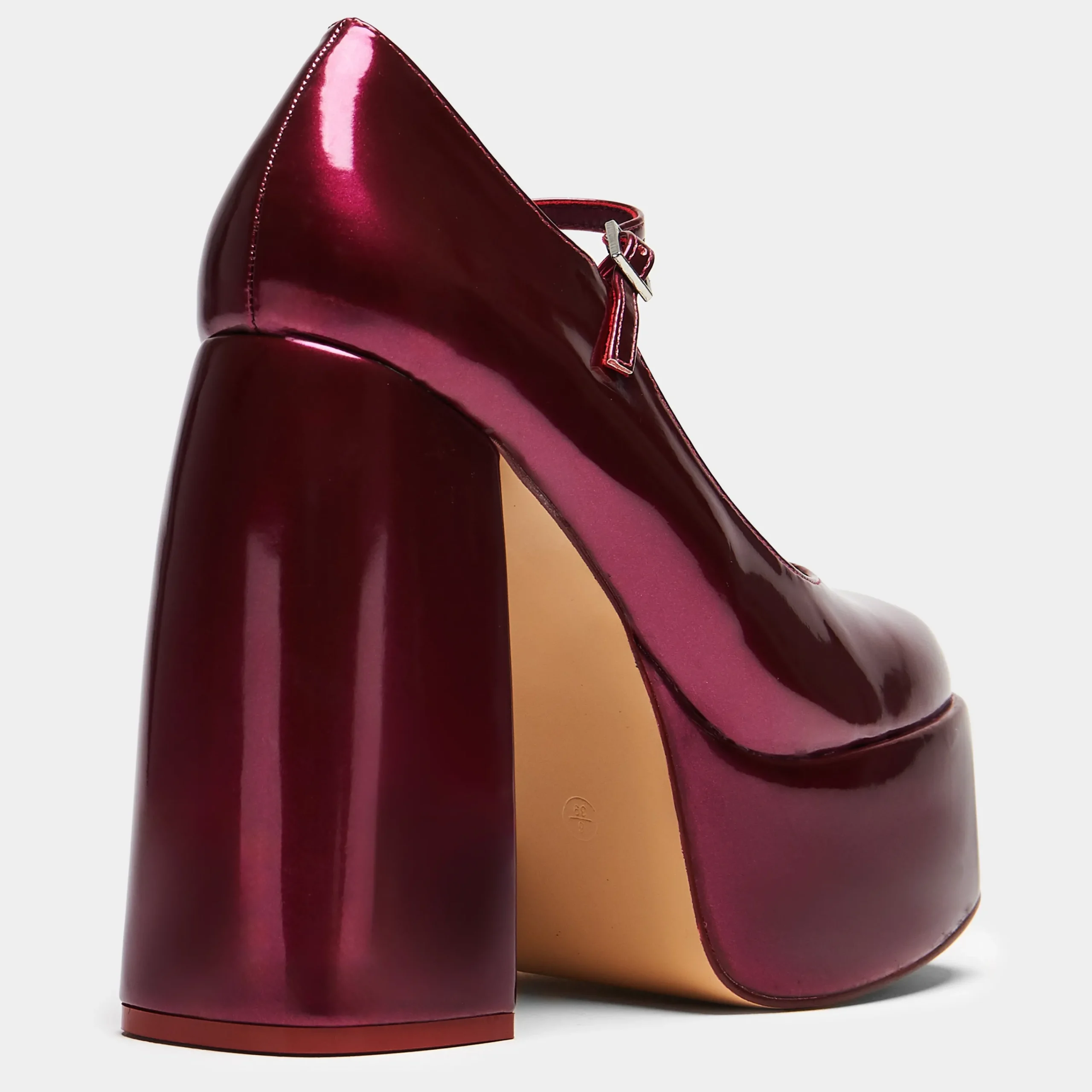 KOI footwear Sweet Attitude Platform Heels - Magenta Gleam Pink Discount