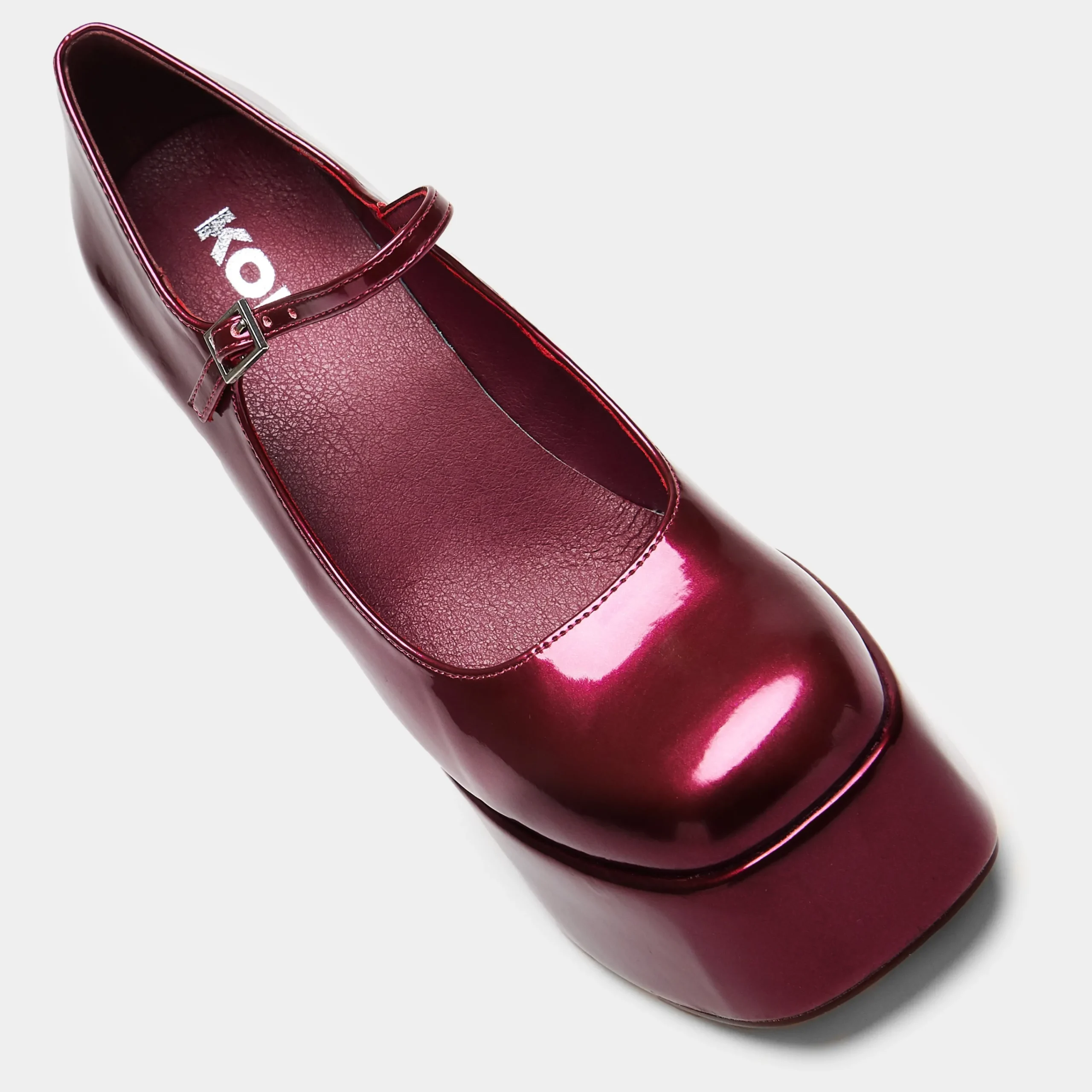 KOI footwear Sweet Attitude Platform Heels - Magenta Gleam Pink Discount