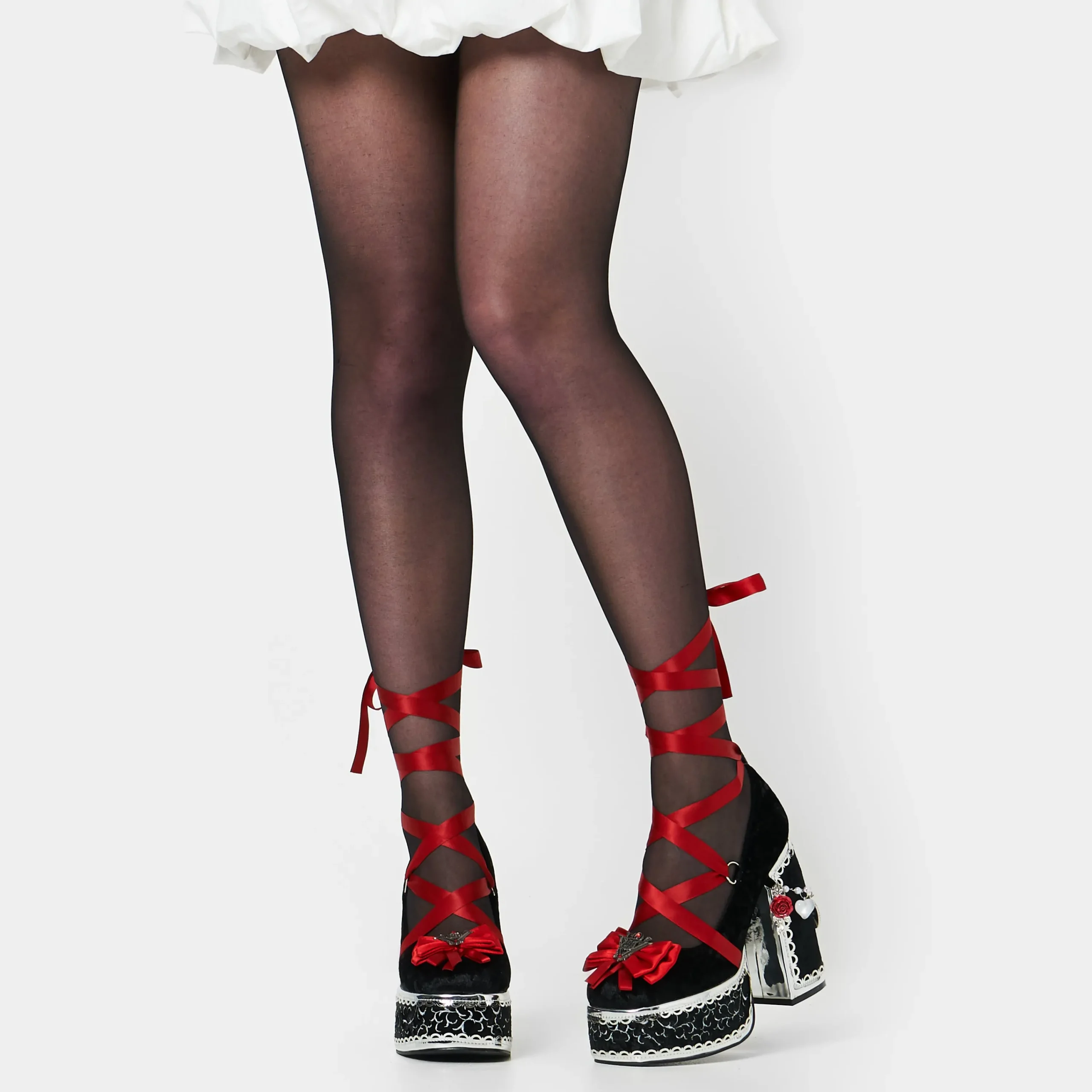 KOI footwear The Cold Ones Midnight Velvet Ornate Heels Black Best