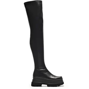 KOI footwear The Elevation Stretch Thigh High Boots Black Hot