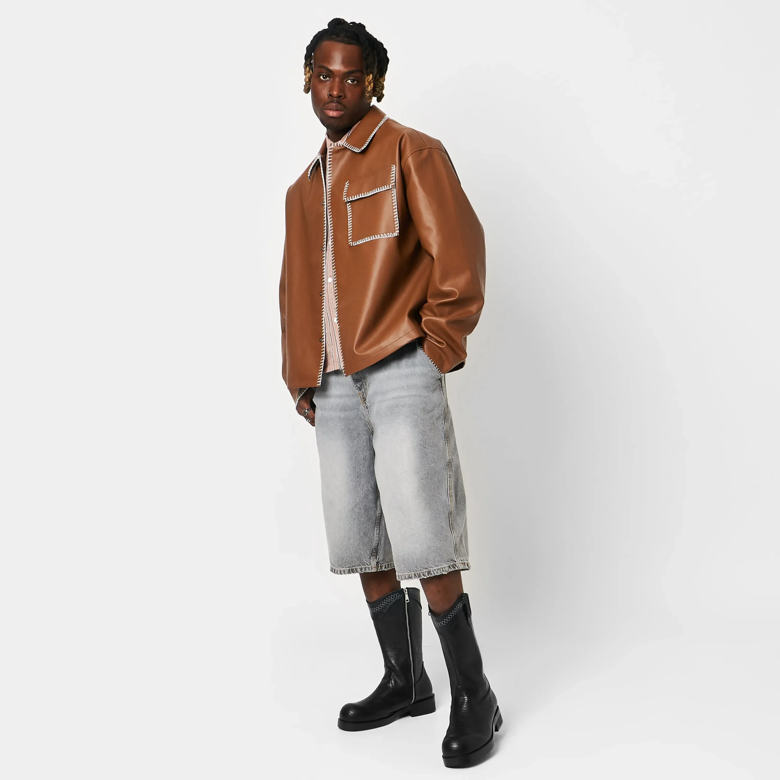 KOI footwear The Last Courtship Men's Ornate Stacked Cowboy Boots - Lizard Black Sale