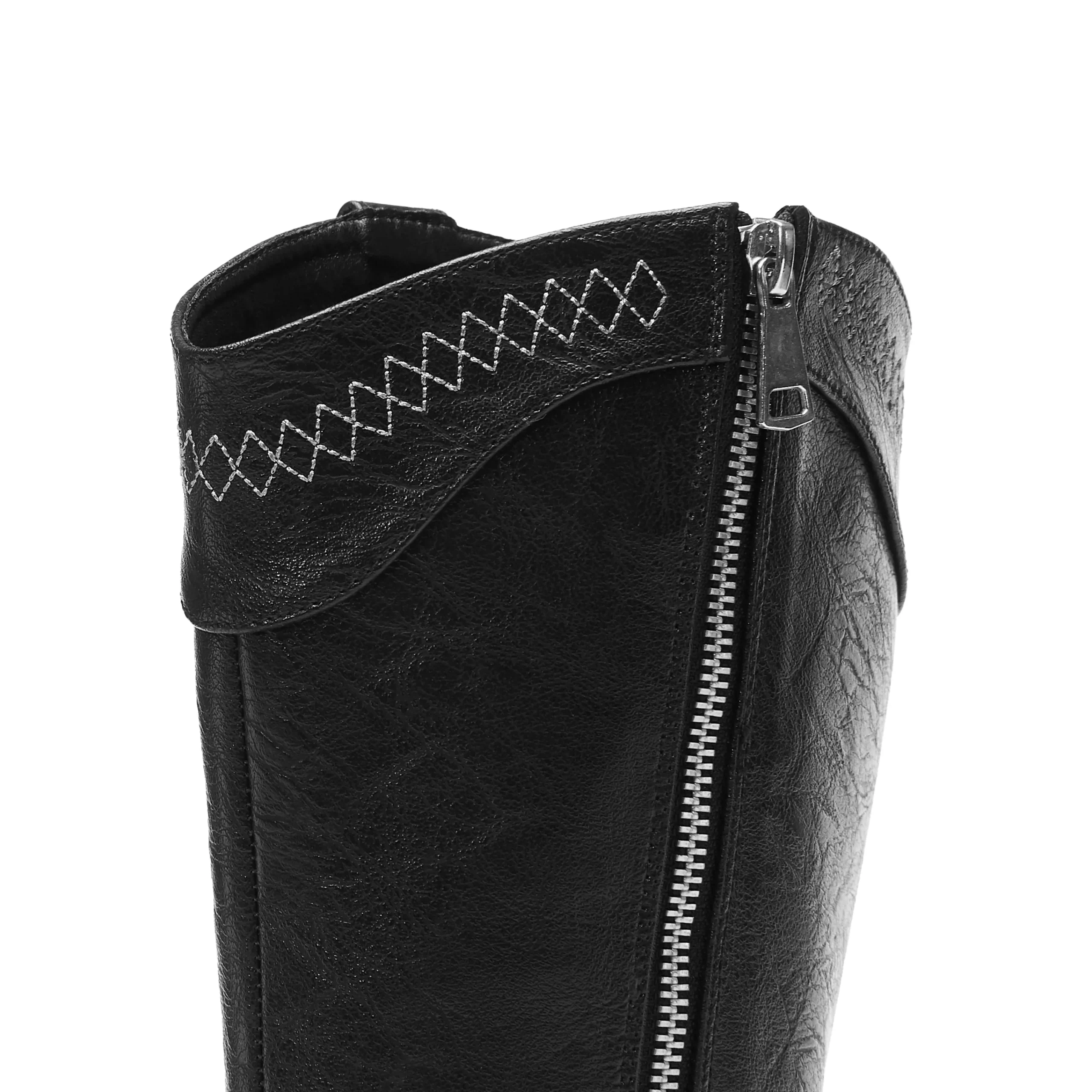 KOI footwear The Last Courtship Men's Ornate Stacked Cowboy Boots - Lizard Black Sale