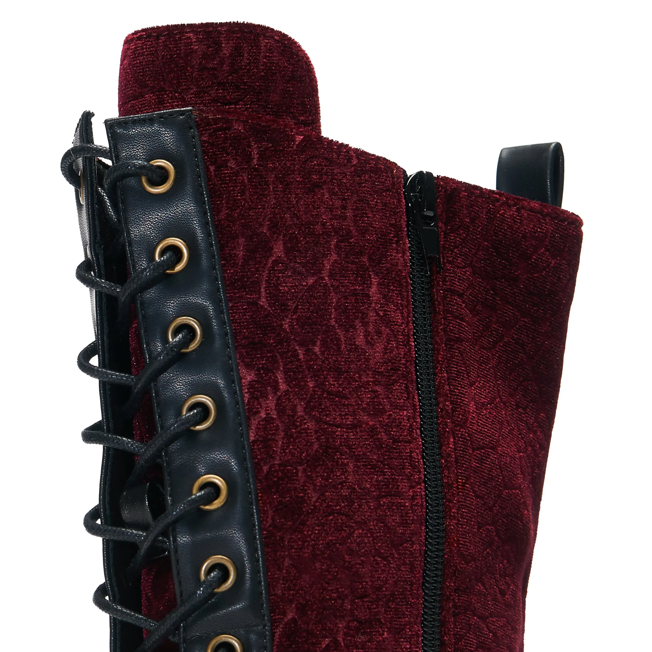 KOI footwear Timeless Truths Ornate Victorian Boots - Burgundy Discount