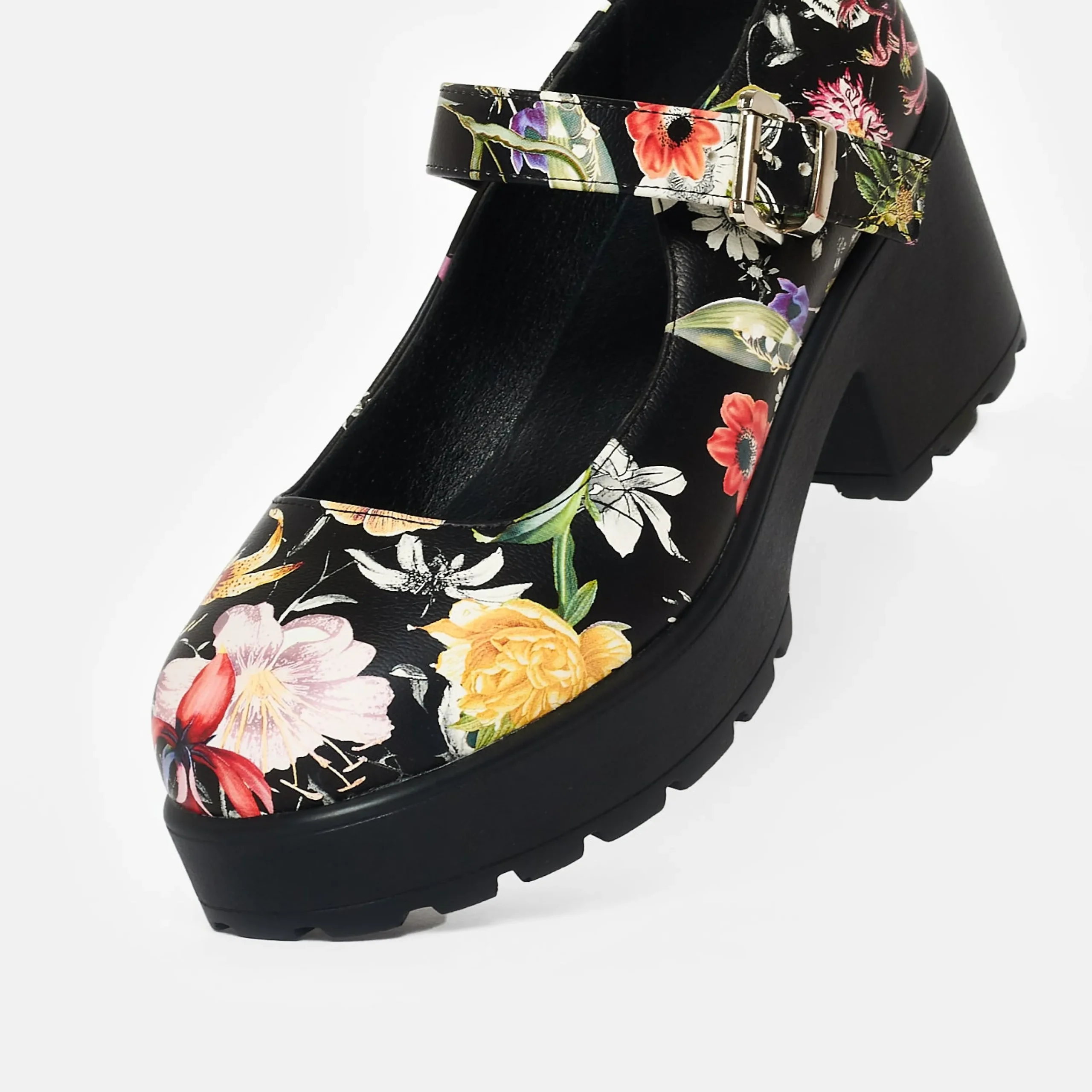 KOI footwear Tira Mary Jane Shoes 'Floral Edition' Black Cheap