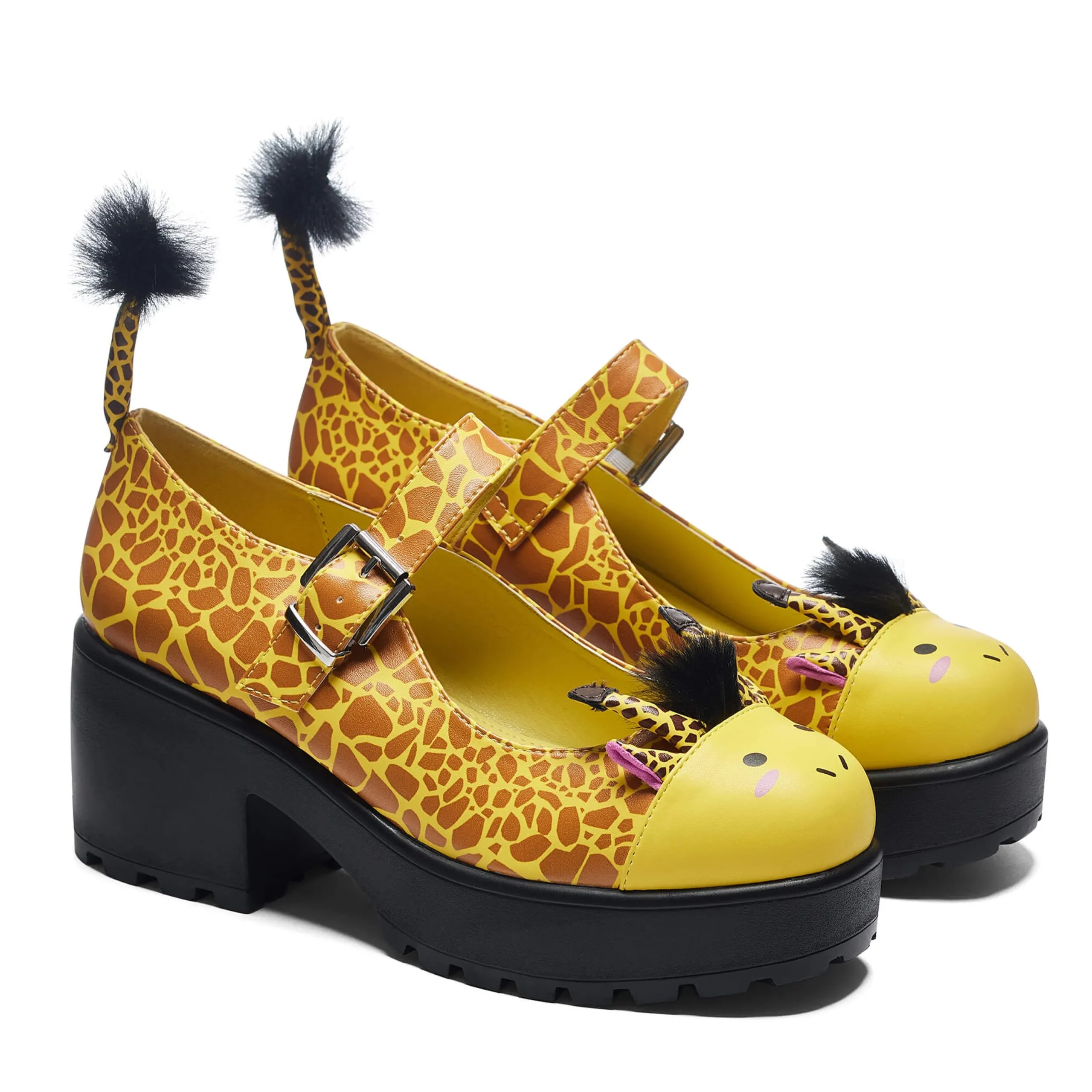 KOI footwear Tira Mary Janes 'Grazing Giraffe Edition' Yellow Online
